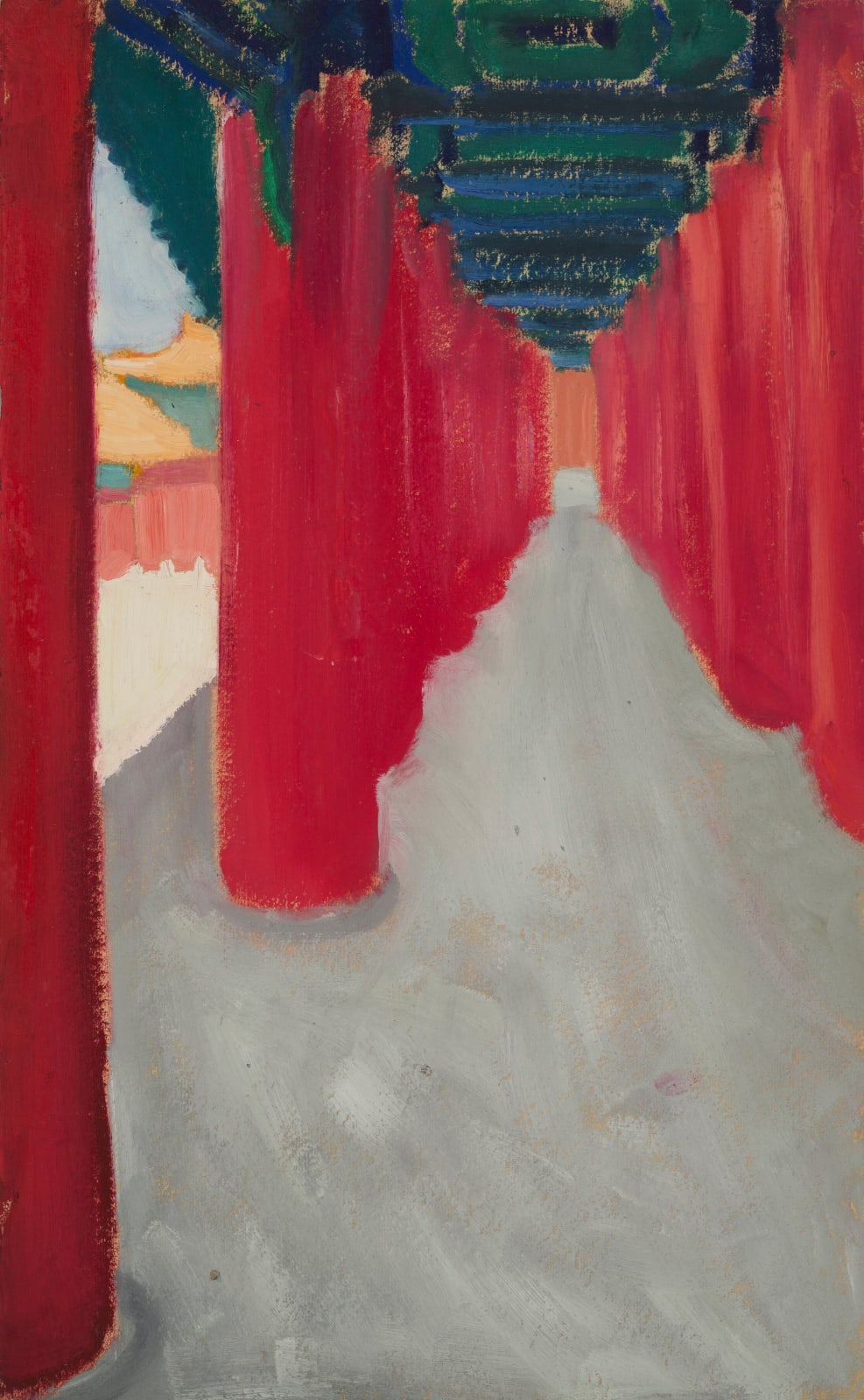 LI Shan, Multiple Red Columns (The Forbidden City) 一群红柱子 (故宫）, 1970s