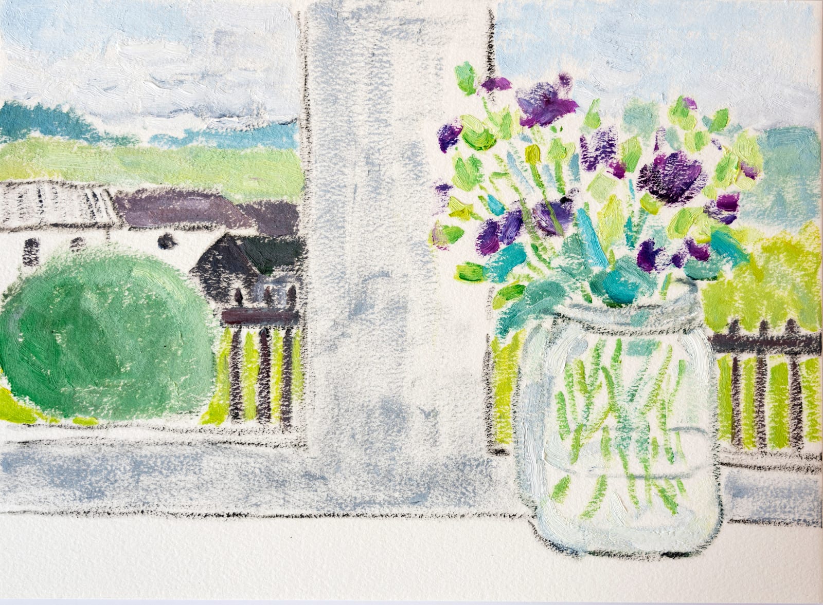 LI Shan, Purple Eustoma (Dufftown, Scotland) 紫色洋桔梗 (苏格兰达夫镇）, 2022