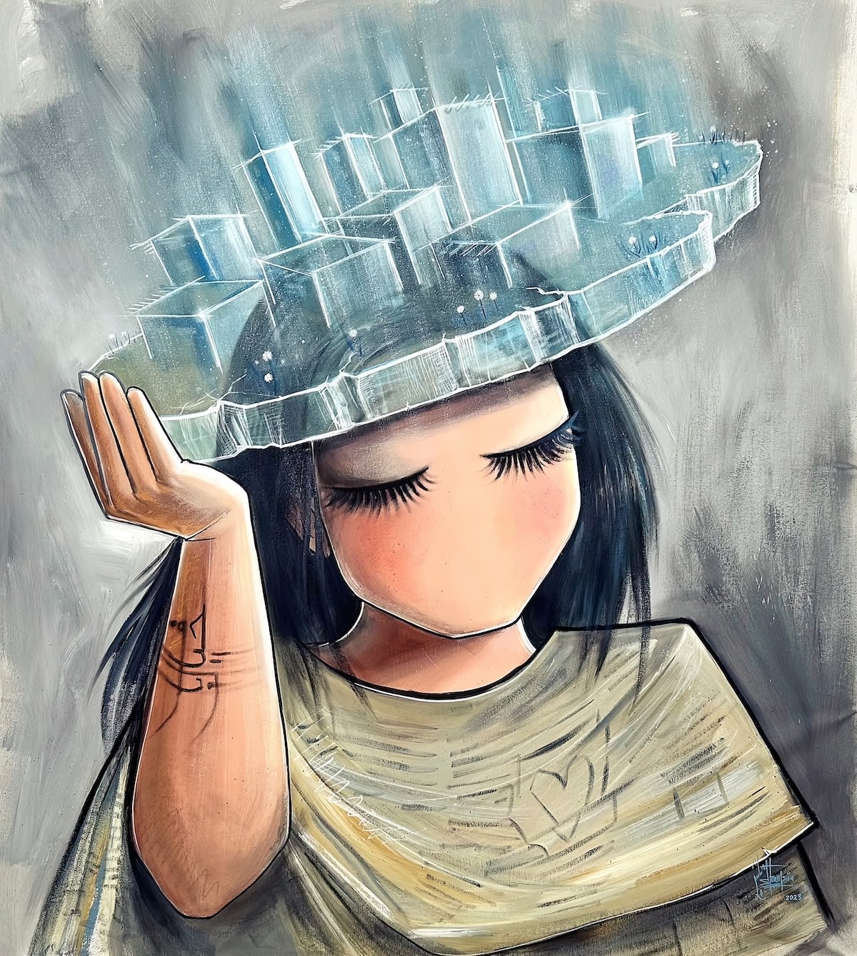 Shamsia Hassani, Untitled #10 from “Dreamer” Series, 2023