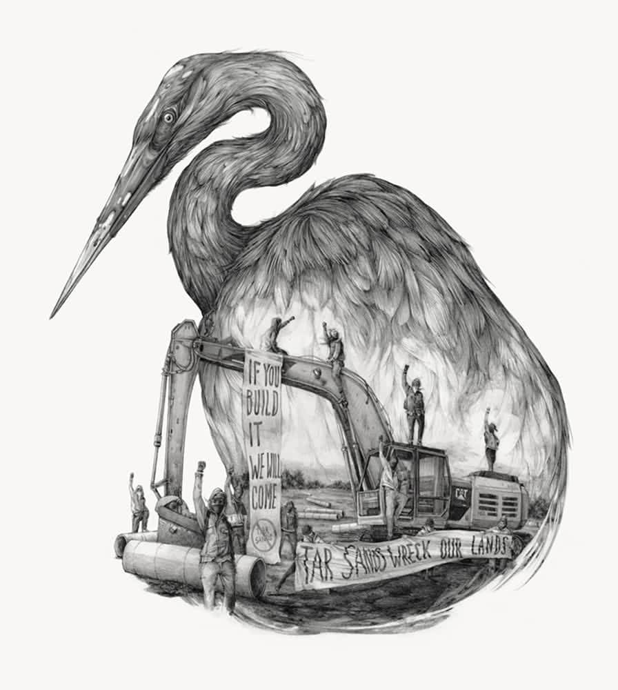 Pat Perry, Kalamazoo River Heron, 2014