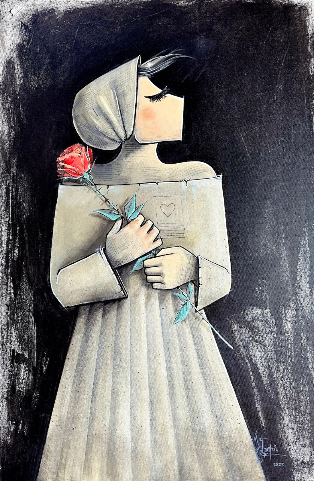 Shamsia Hassani, Untitled #17 from “Love” Series, 2023