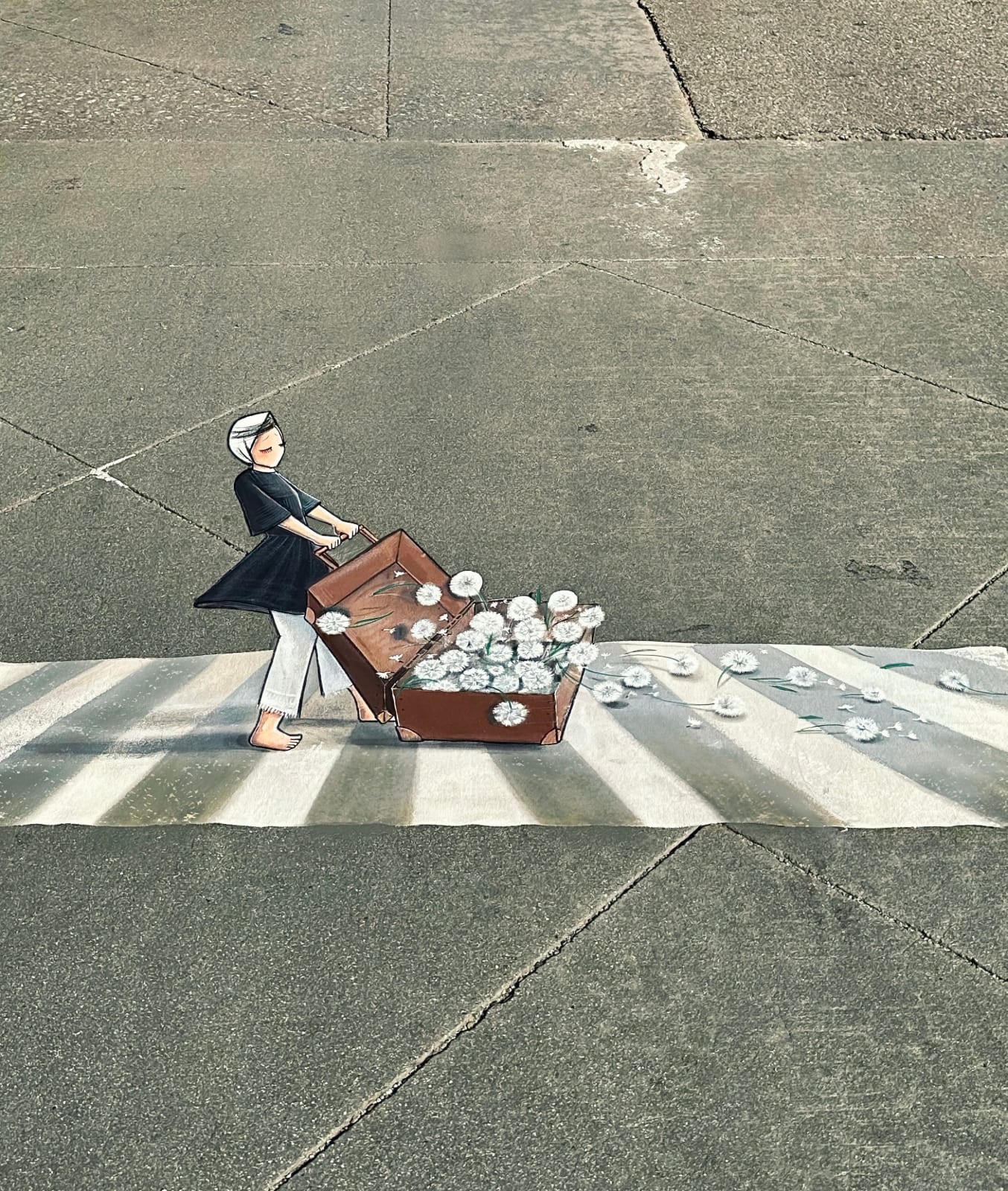 Shamsia Hassani, The Wishes Suitcase, 2023
