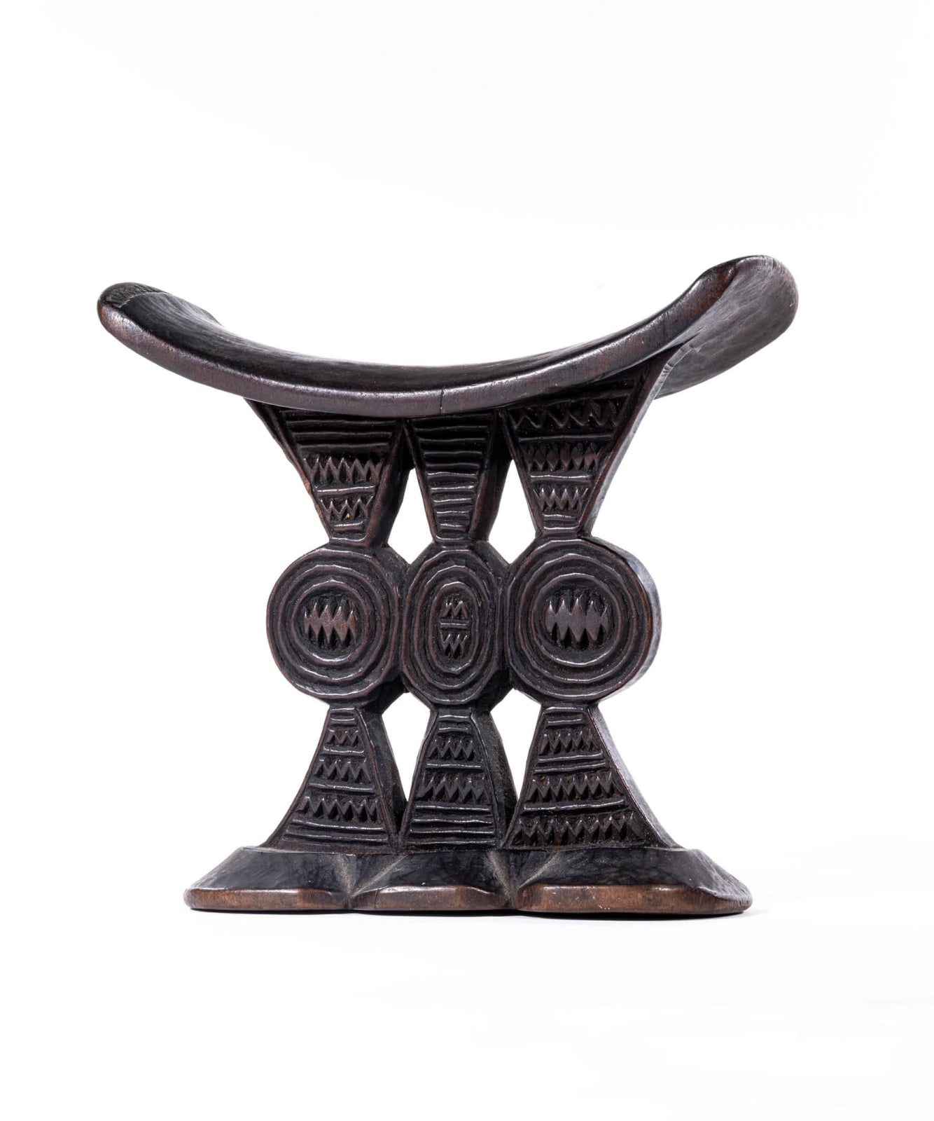 The Three Graces, Headrest, Anonymous Shona Artist, Zimbabwe, Wood, Duende Art Projects