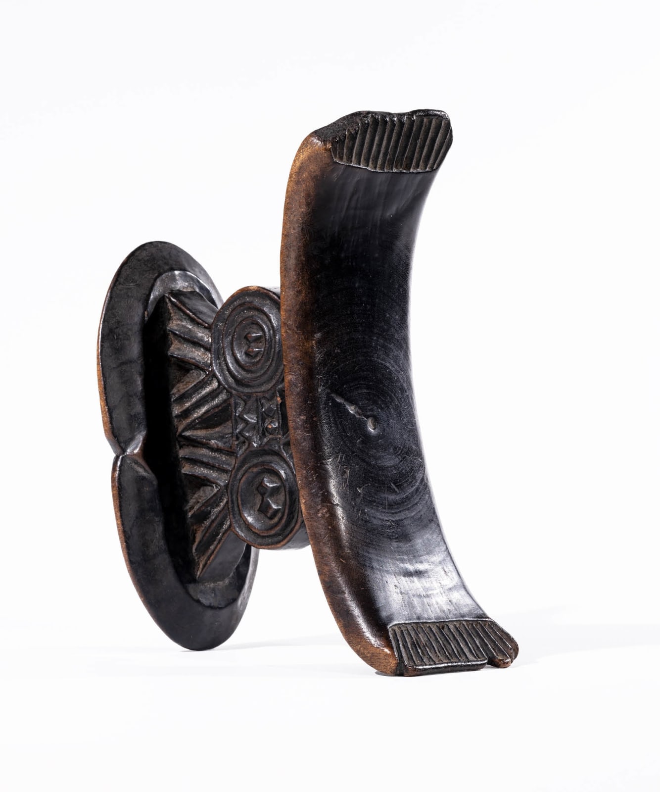 The Horns, Headrest, Anonymous Shona Artist, Zimbabwe, Wood, Duende Art Projects