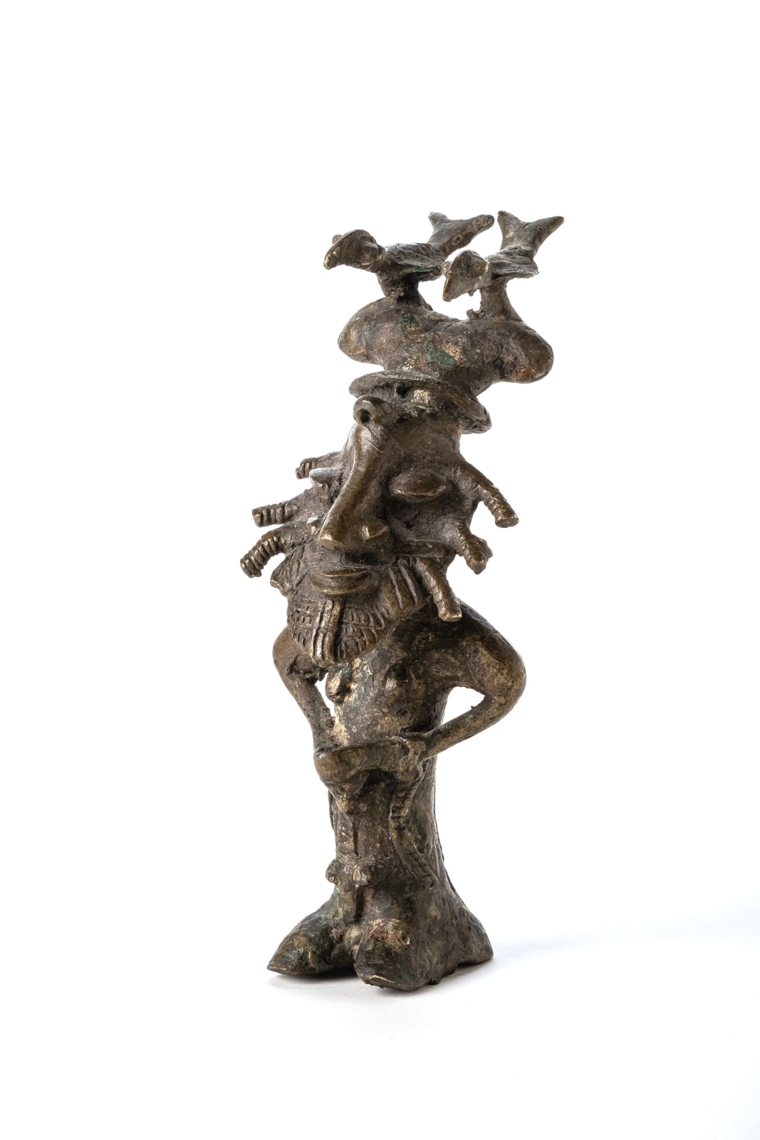 Seated Figure, “Onile” Anonymous Yoruba artist Abeokuta, Nigeria 19th century or earlier Copper alloy