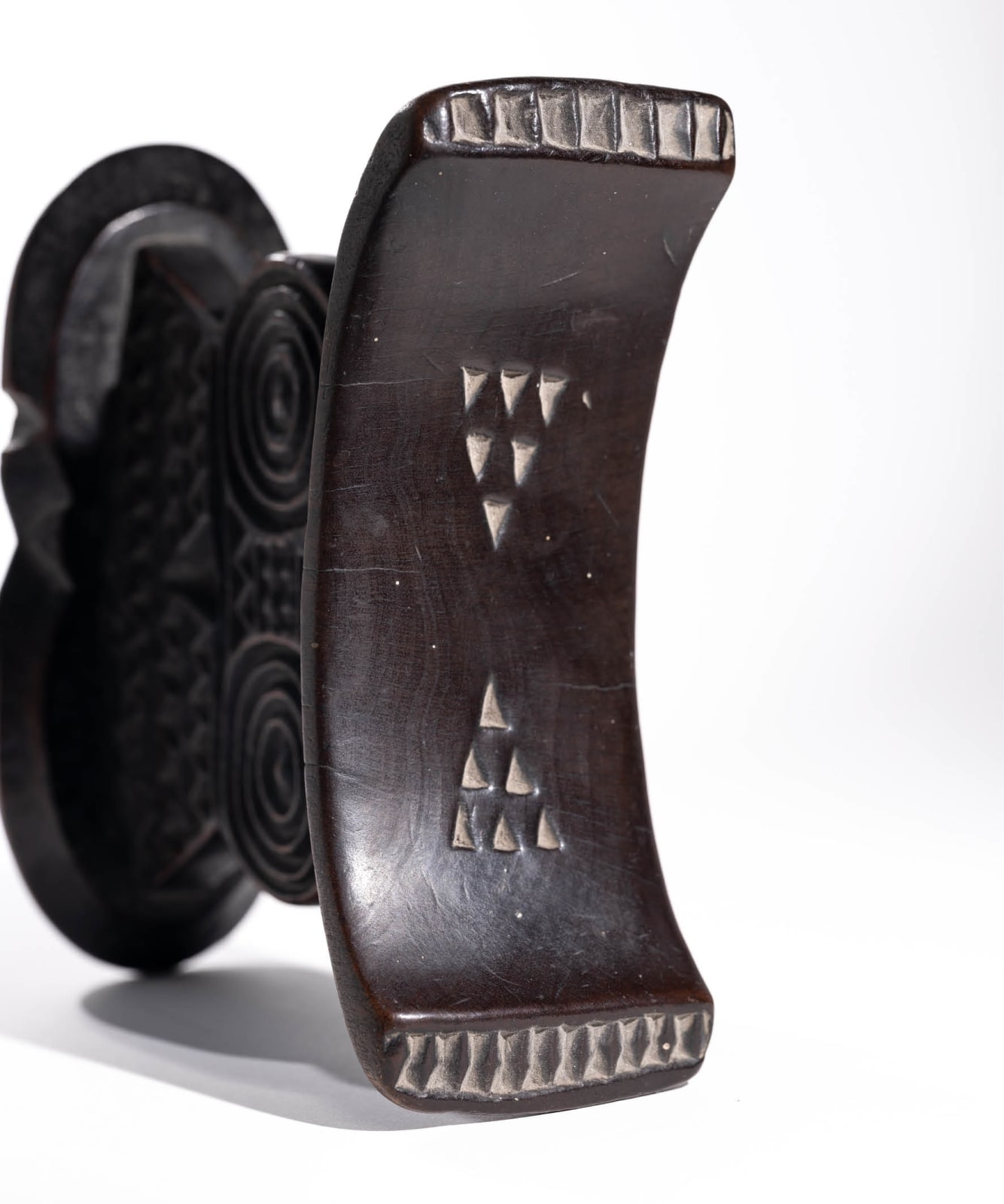 The Eyes, Headrest, Anonymous Shona Artist, Zimbabwe, Wood, Duende Art Projects