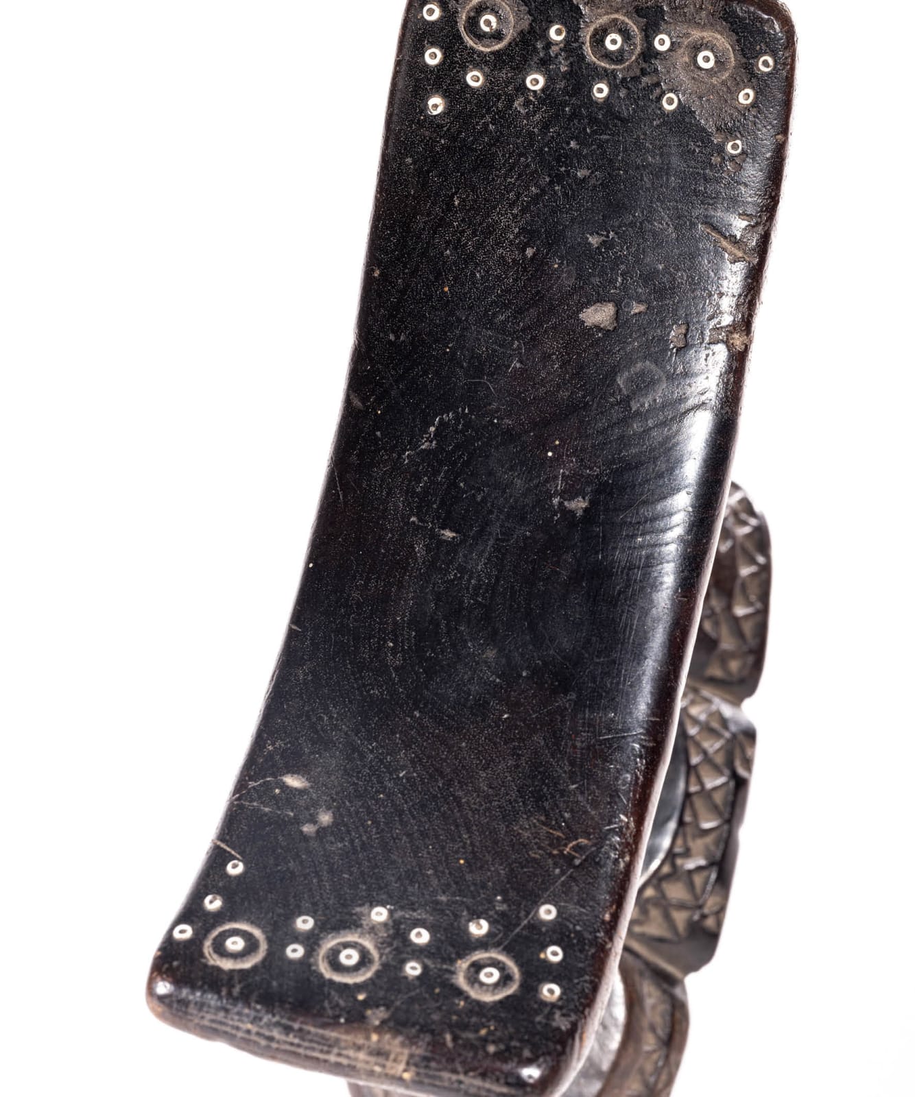 Six Circles, Headrest, Anonymous Shona artist, Zimbabwe, Wood, Duende Art Projects