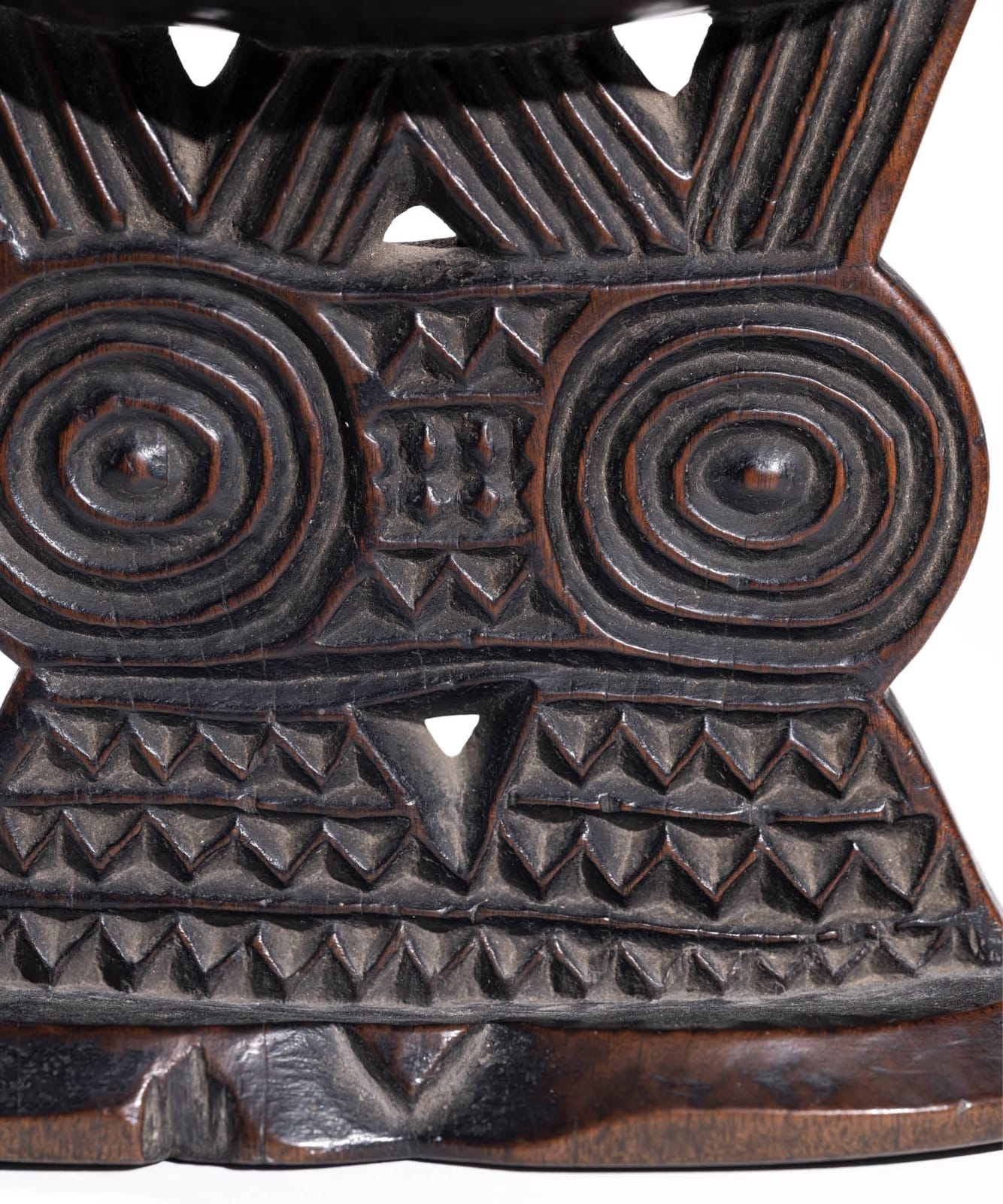 The Eyes, Headrest, Anonymous Shona Artist, Zimbabwe, Wood, Duende Art Projects