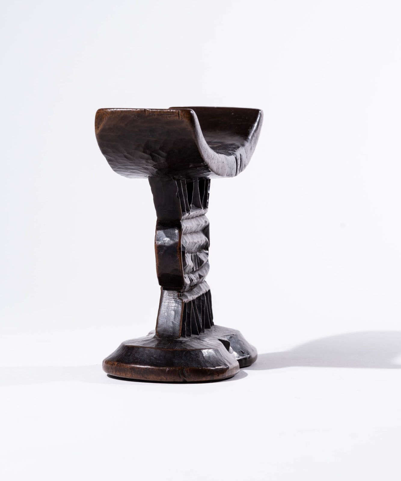 The Owl, Headrest, Anonymous Shona artist, Zimbabwe, Wood - Duende Art Projects