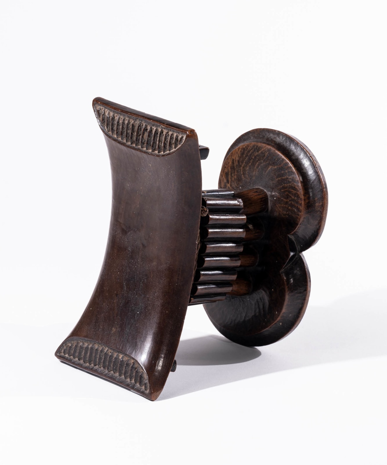 The Knot, Headrest, Anonymous Tsonga Artist, South Africa, Wood, Duende Art Projects