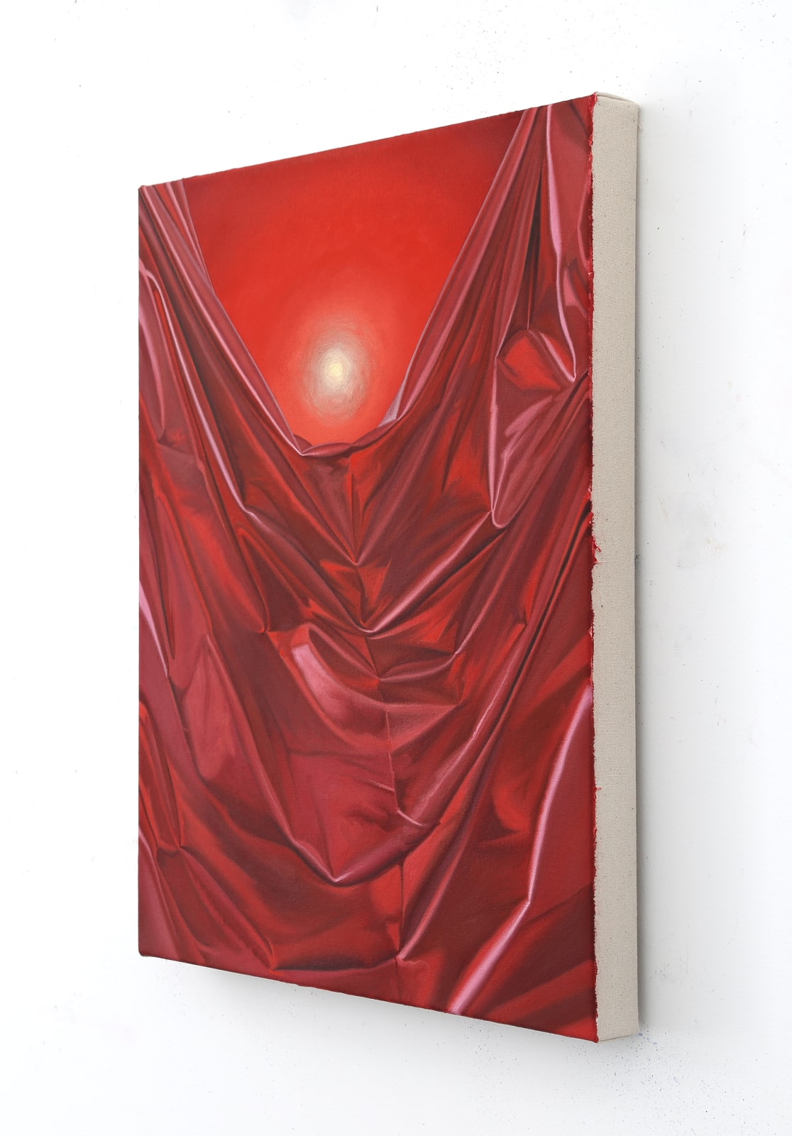 Shawn Huckins, Radiant Sun in Red Metallic Fabric, 2025