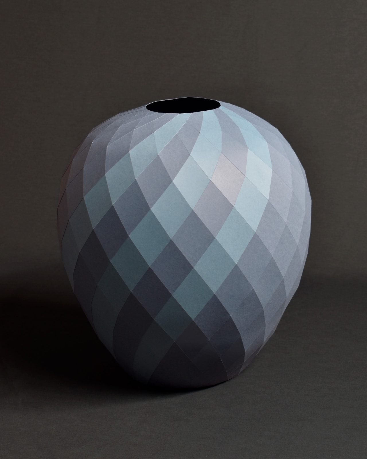 Matt Shlian, Mist and Steel Blue (Striped), 2025