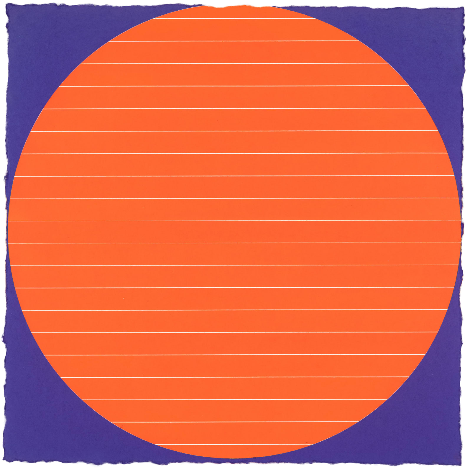 Polly Apfelbaum Durham Press Solar Eclipse Woodblock Monoprint Unique