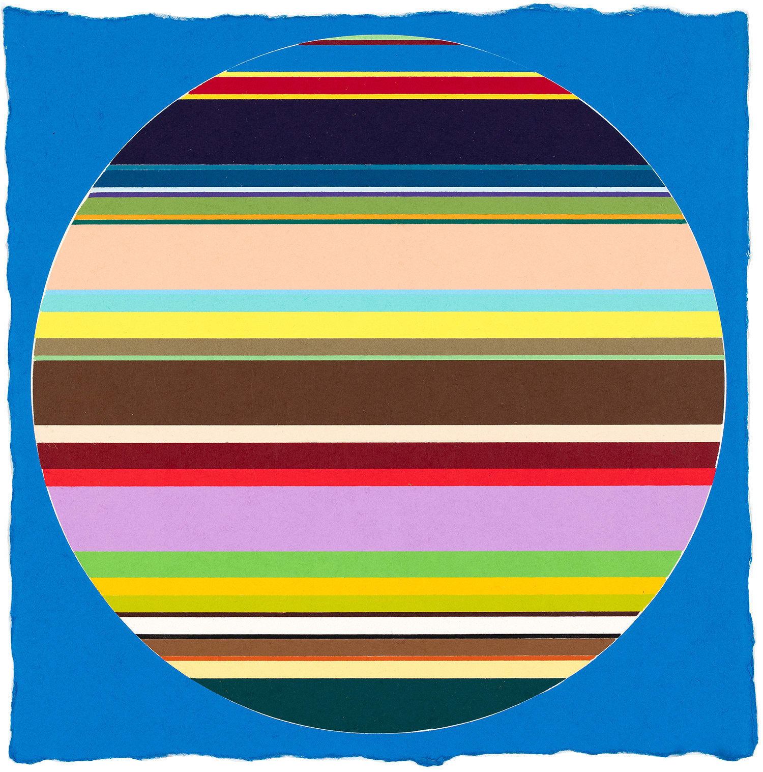 Polly Apfelbaum Durham Press Solar Eclipse Mini Woodblock Monoprint Unique