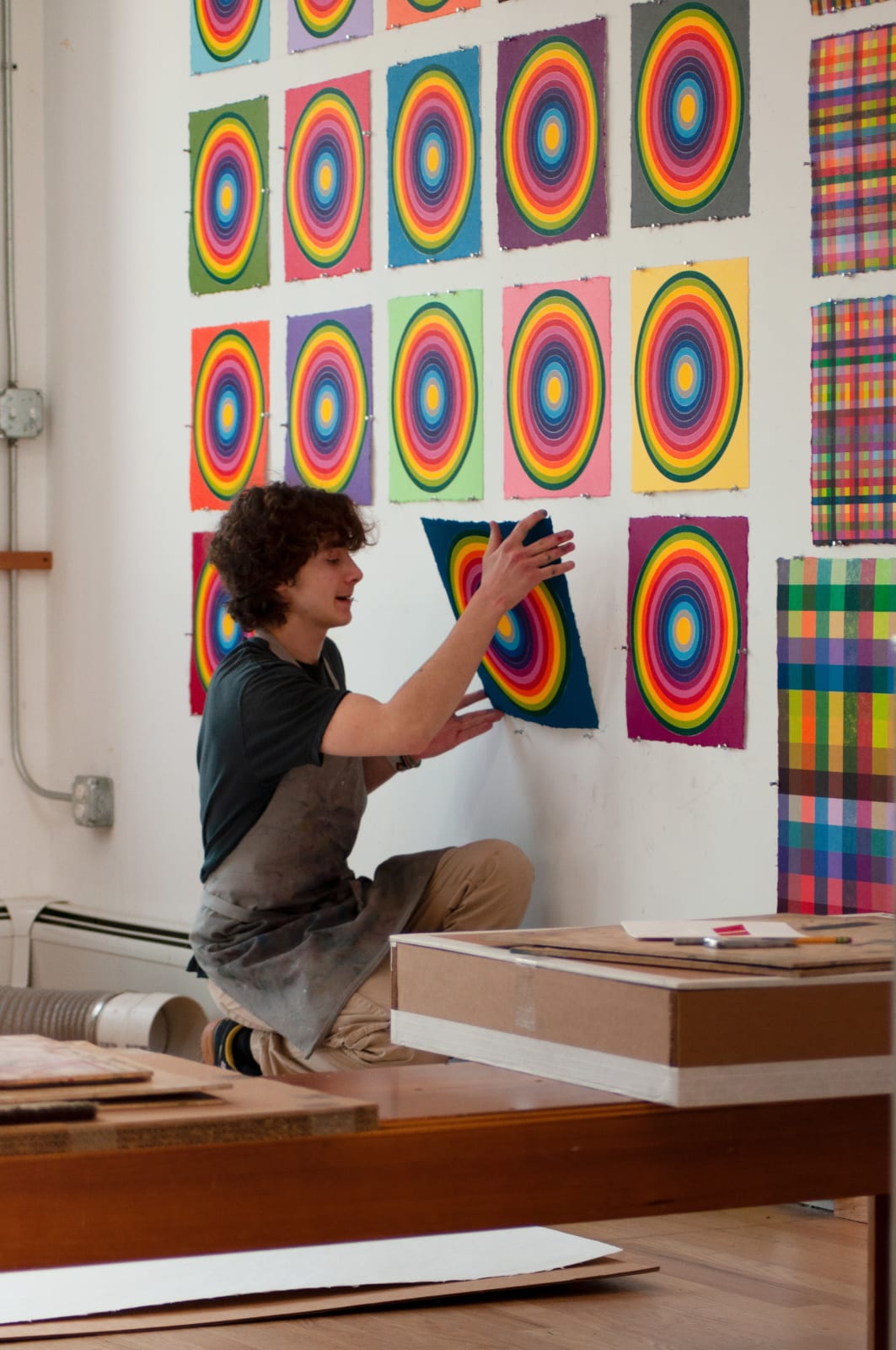 Polly Apfelbaum, Target Practice Monoprints, 2020