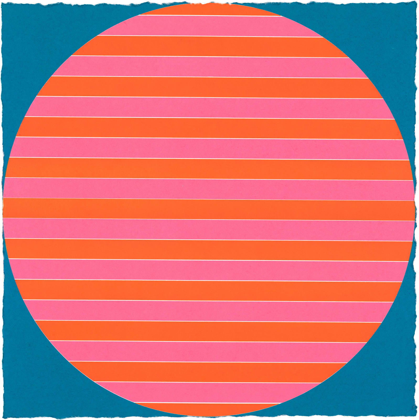 Polly Apfelbaum Durham Press Solar Eclipse Woodblock Monoprint Unique