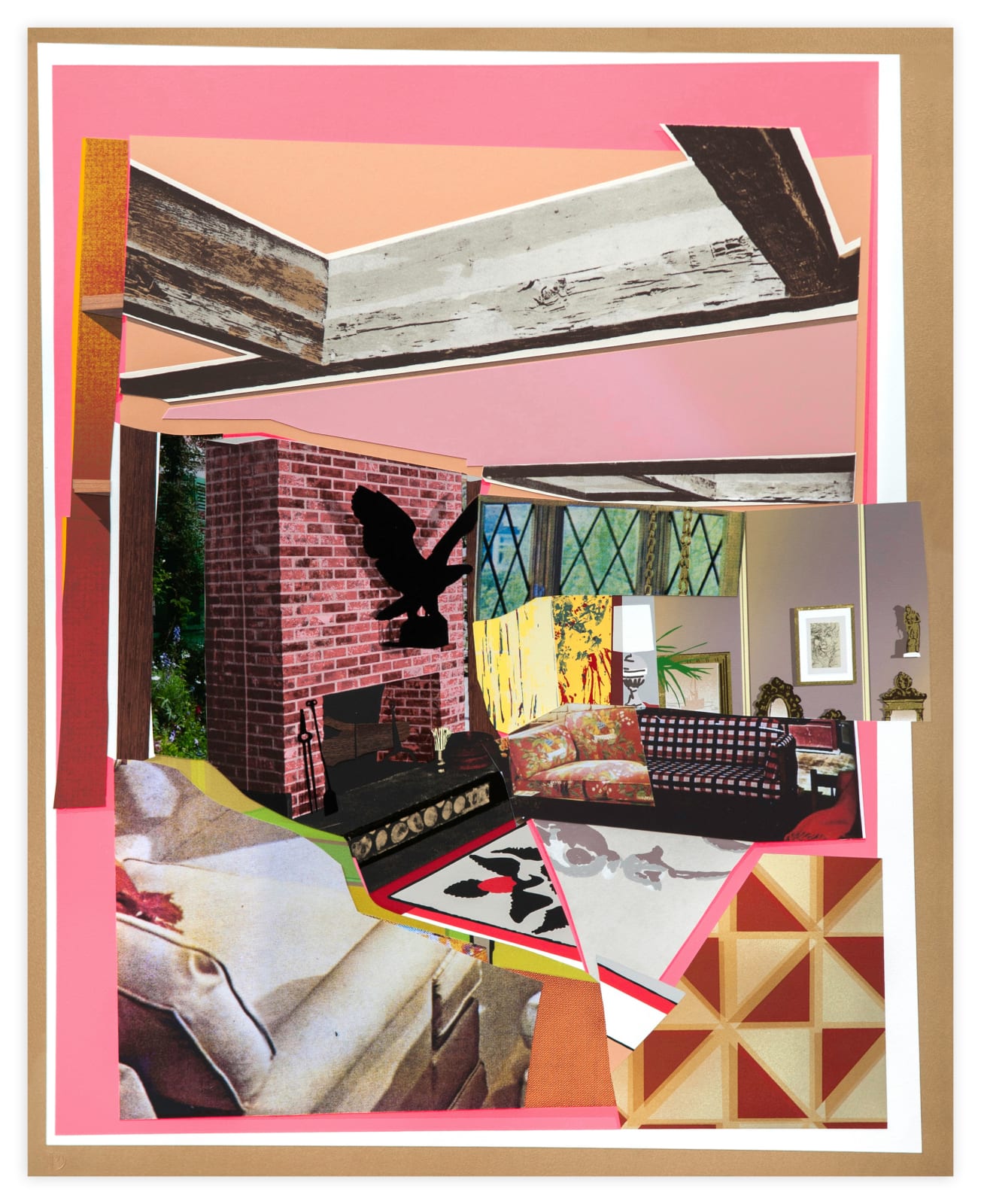 Mickalene Thomas Interior: Fireplace with Blackbird Print Edition