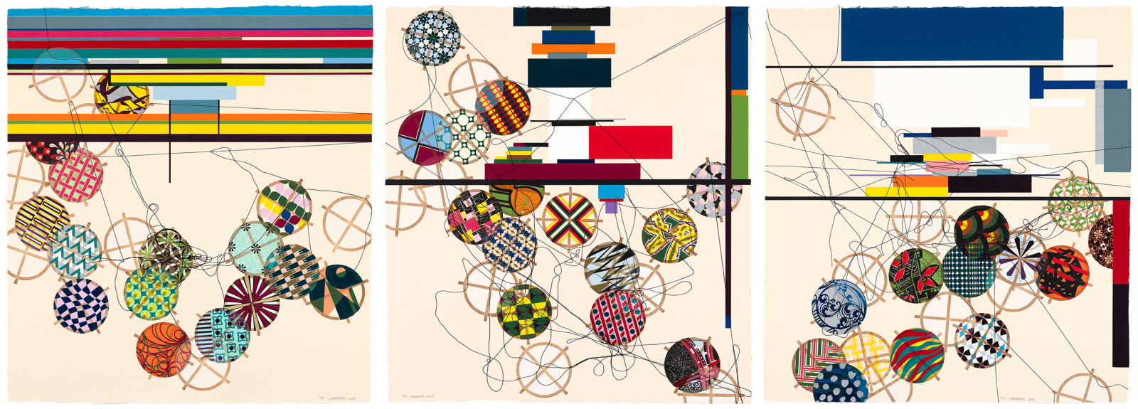 Jacob Hashimoto Durham Press Ever Fragile Balance Series Woodblock Screenprint Edition Print