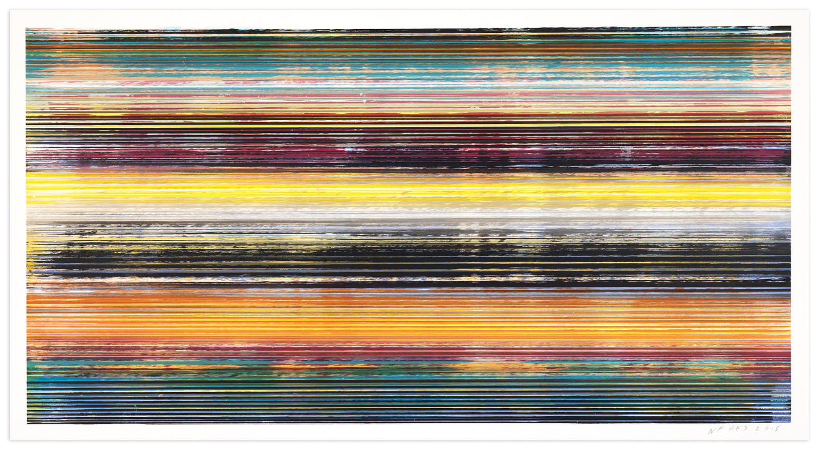 James Jamie Nares Durham Press Iron Horse Series Screenprint monoprints