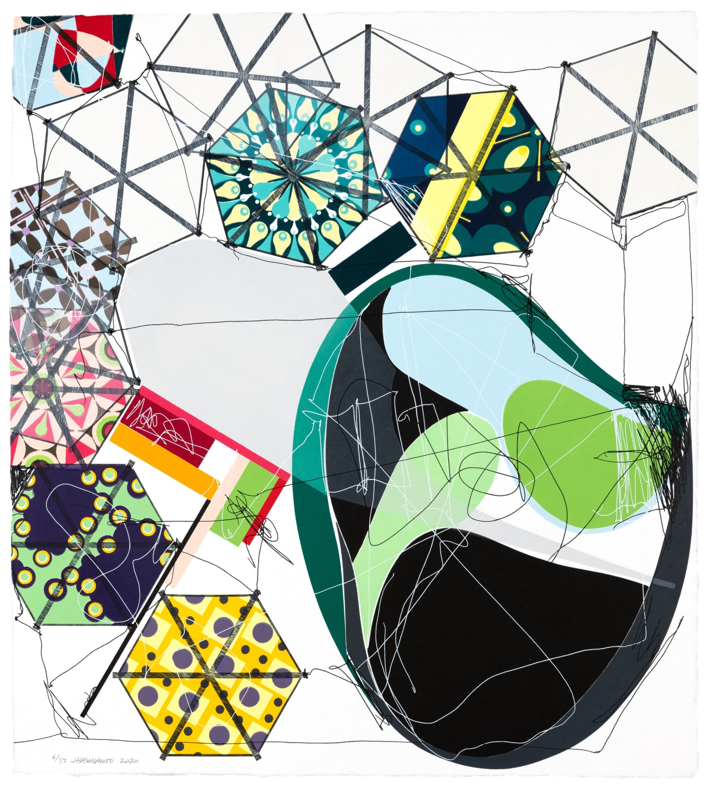 Jacob Hashimoto, The Necessary Invention of the Mind, VII , 2020