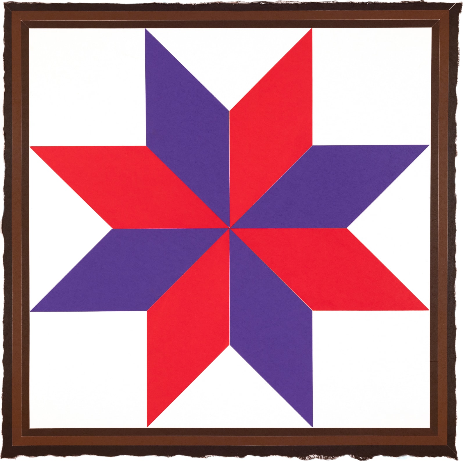 Polly Apfelbaum Durham Press Barn Star Woodblock Monoprint