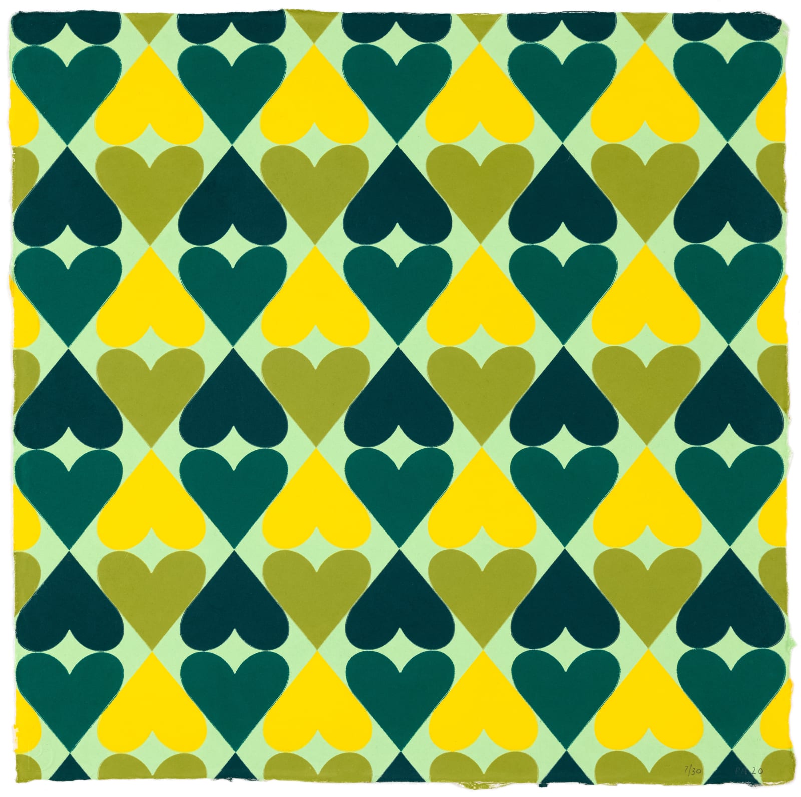 Polly Apfelbaum Heart & Soul Green Print Edition