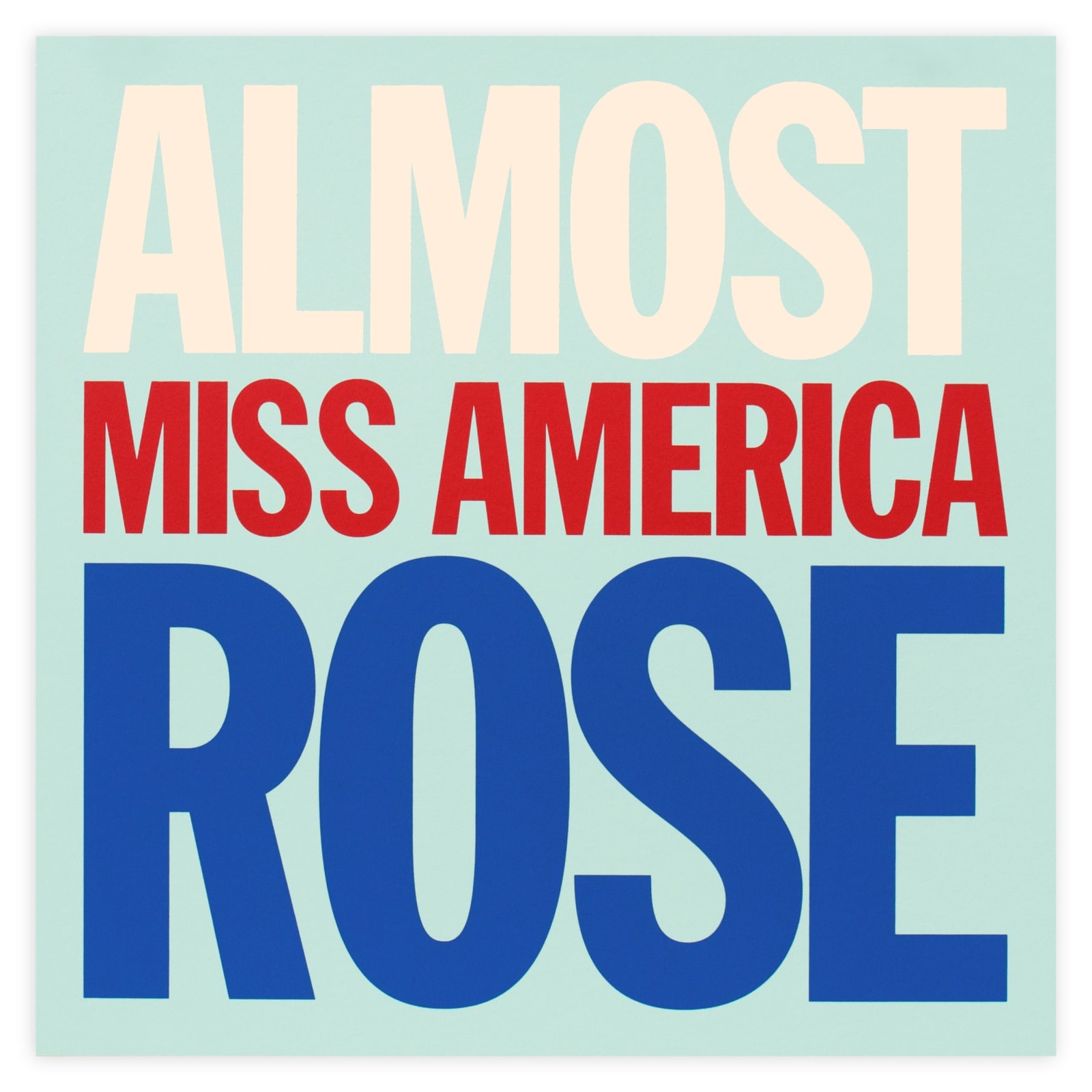 John Giorno Welcoming the Flowers Miss America Edition Print