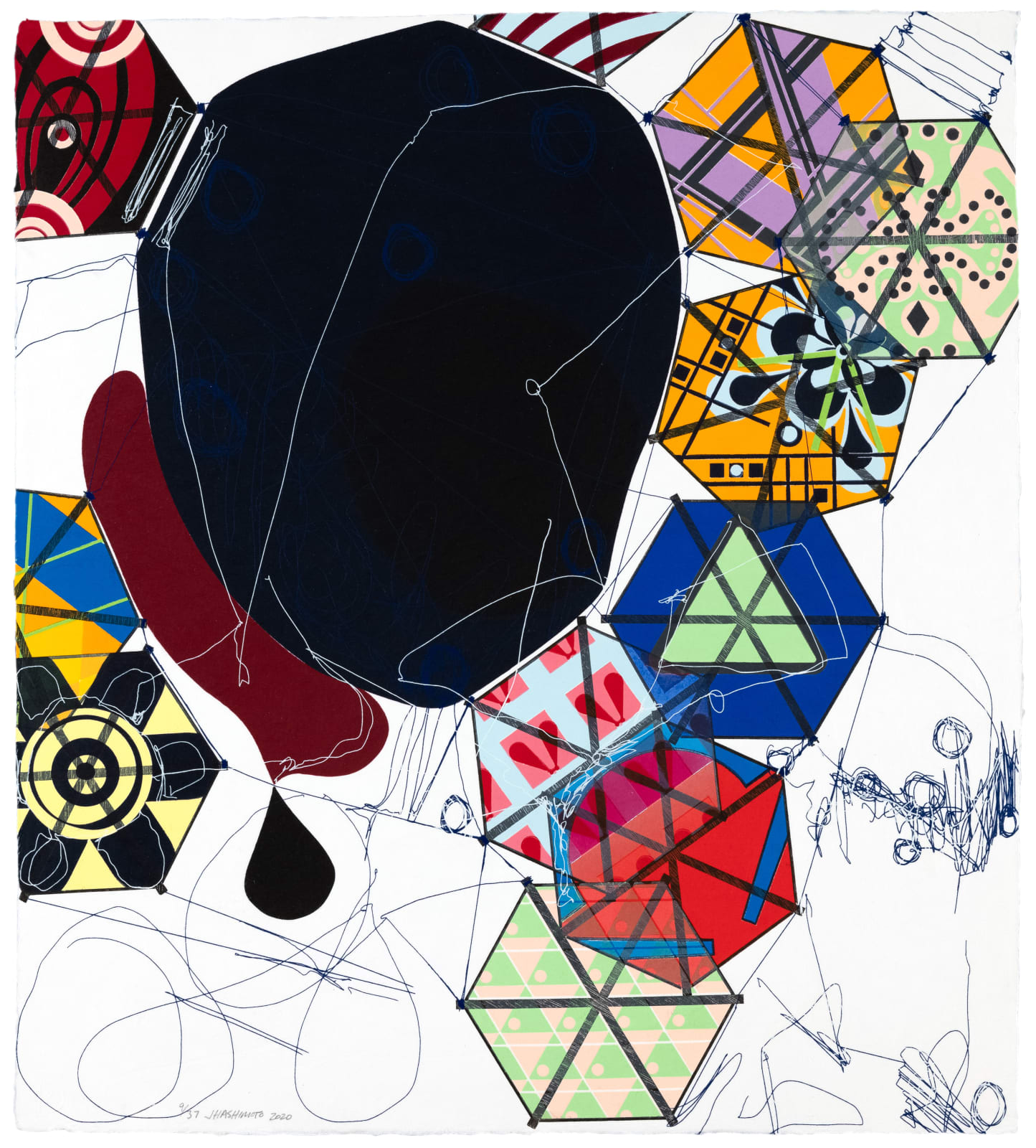 Jacob Hashimoto, The Necessary Invention of the Mind, XI, 2020