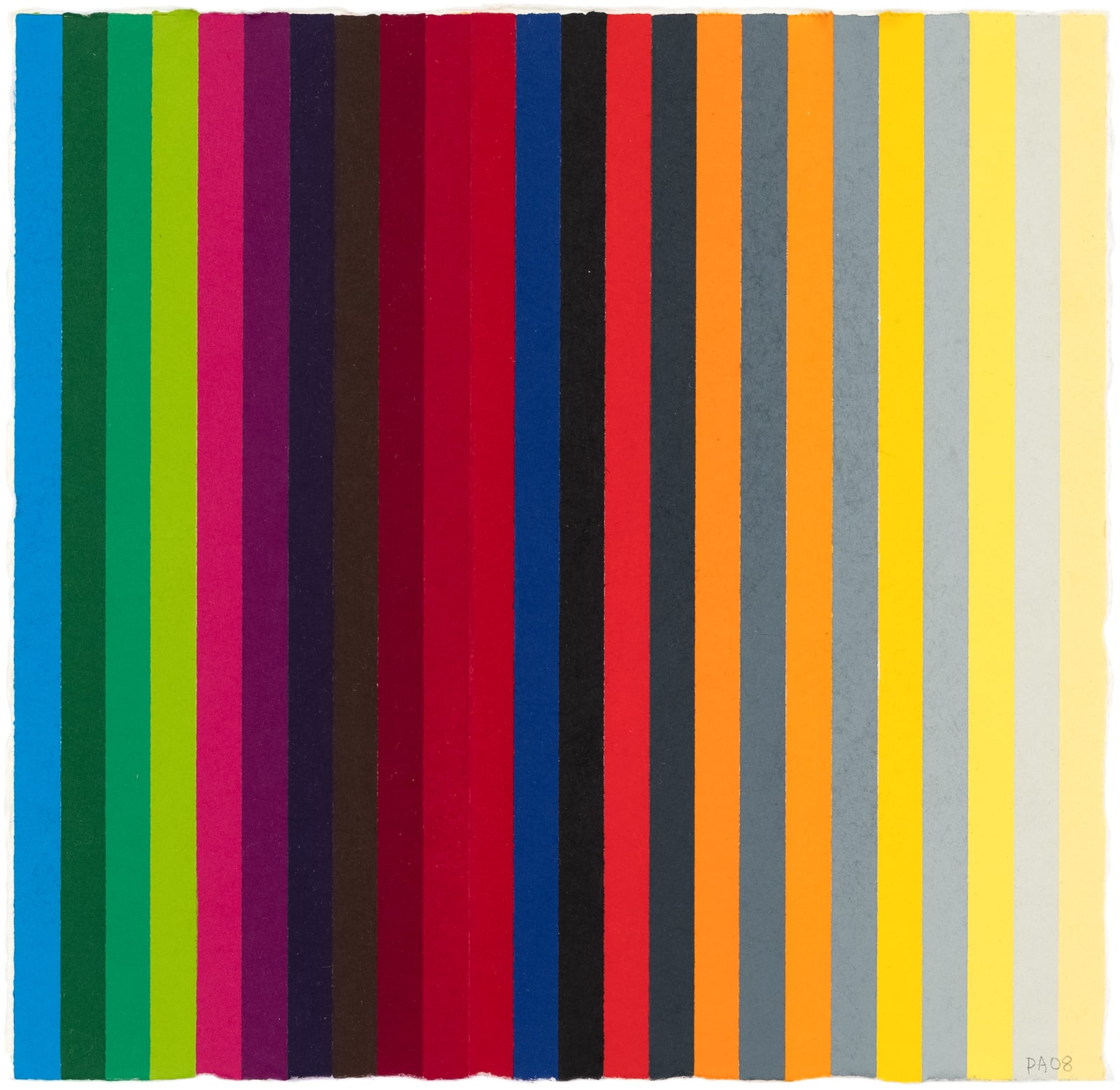 Polly Apfelbaum Durham Press Rainbow Woodblock Monoprint