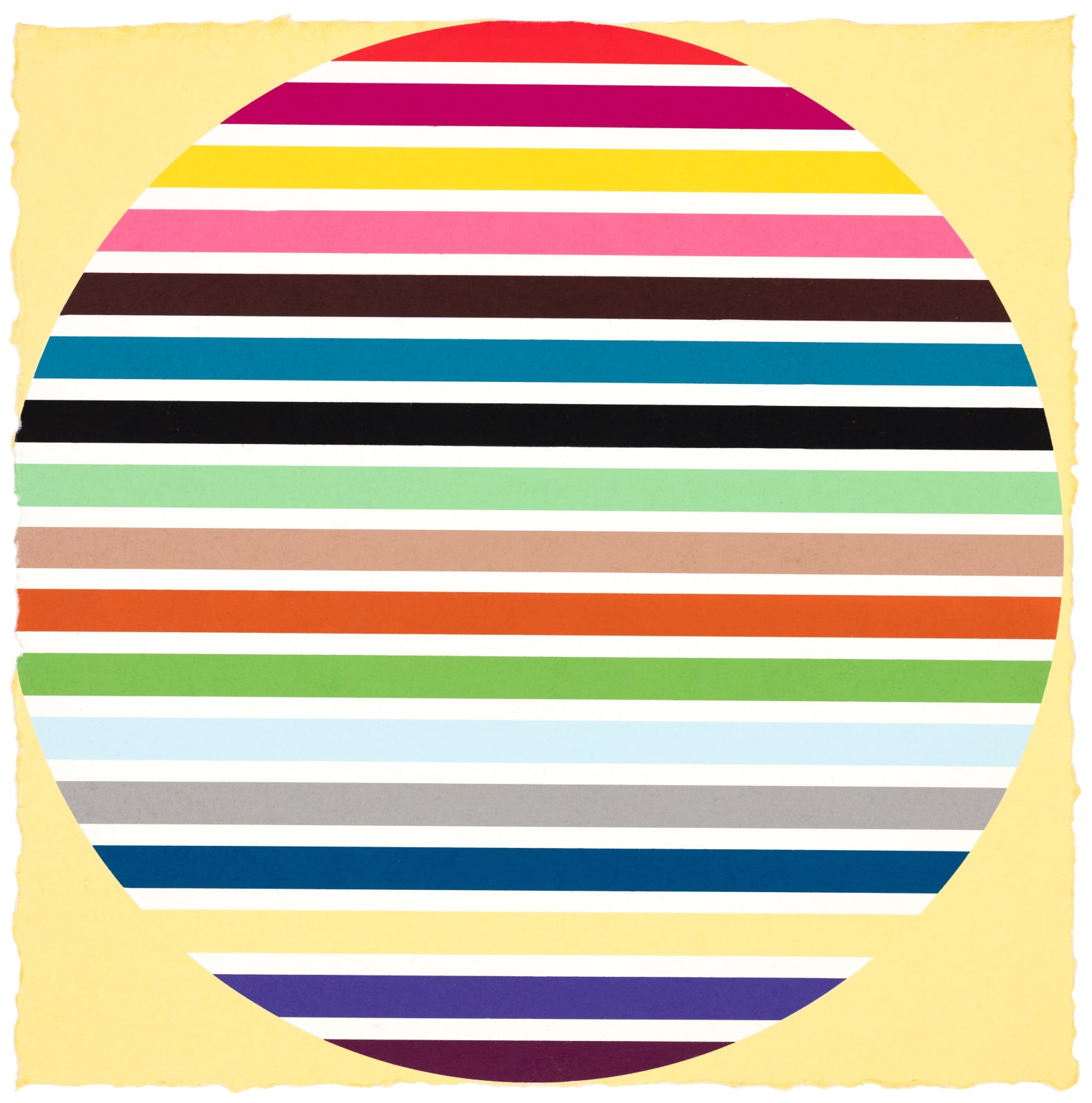 Polly Apfelbaum Durham Press Solar Eclipse Woodblock Monoprint Unique