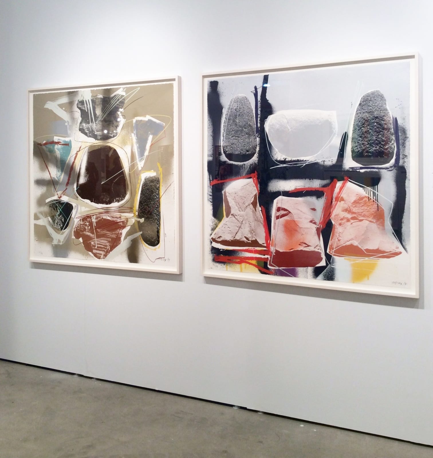 Michael Heizer Post Historic Screenprint No. 1 and No. 2 Print Edition