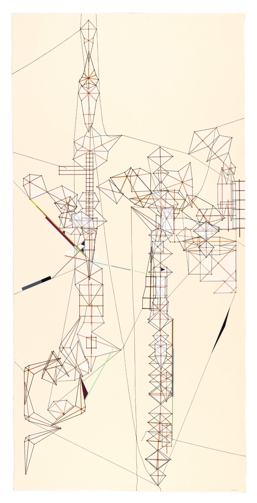 Jacob Hashimoto Monoprint The Vanishing Point of Night