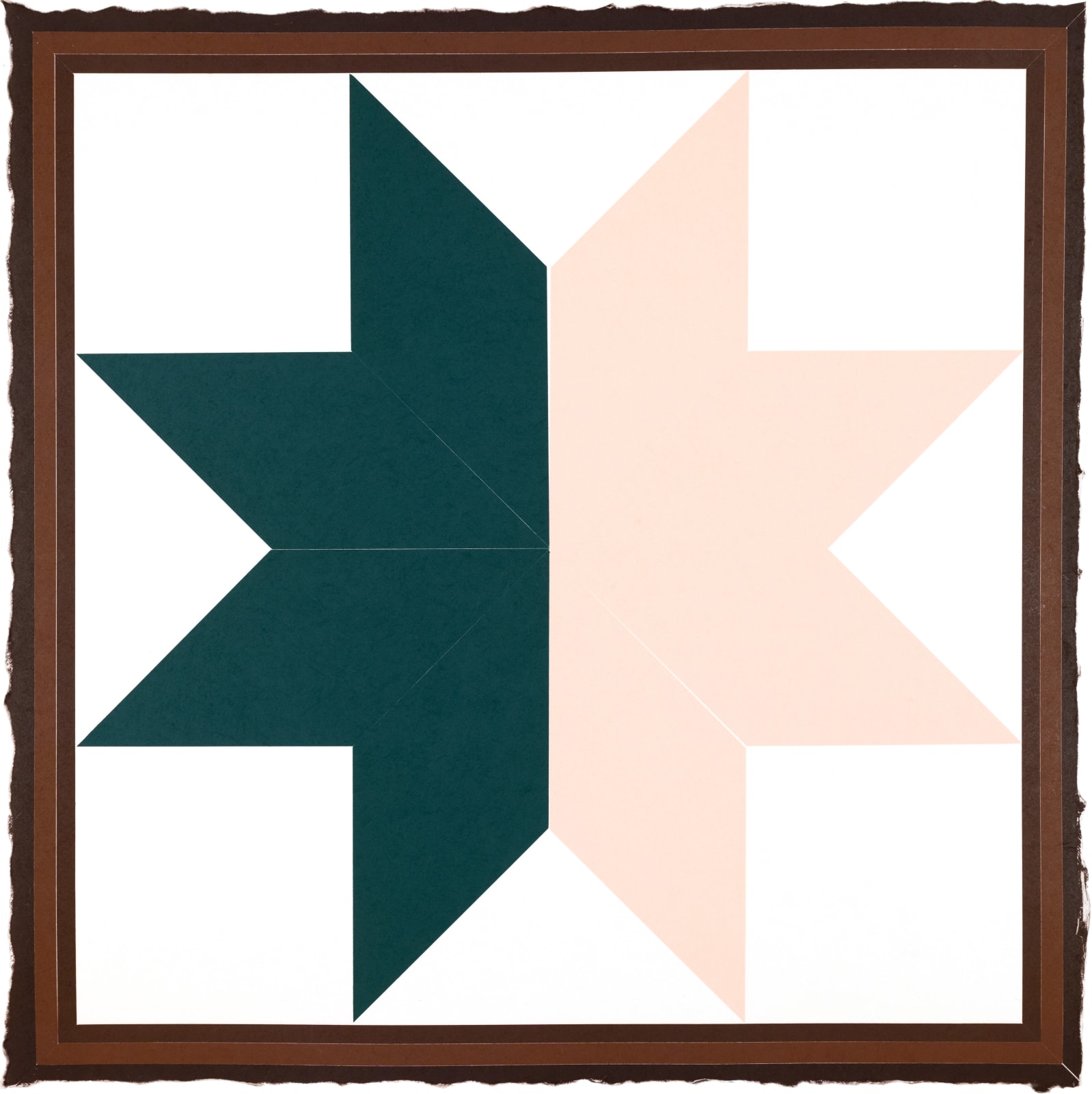 Polly Apfelbaum Durham Press Barn Star Woodblock Monoprint