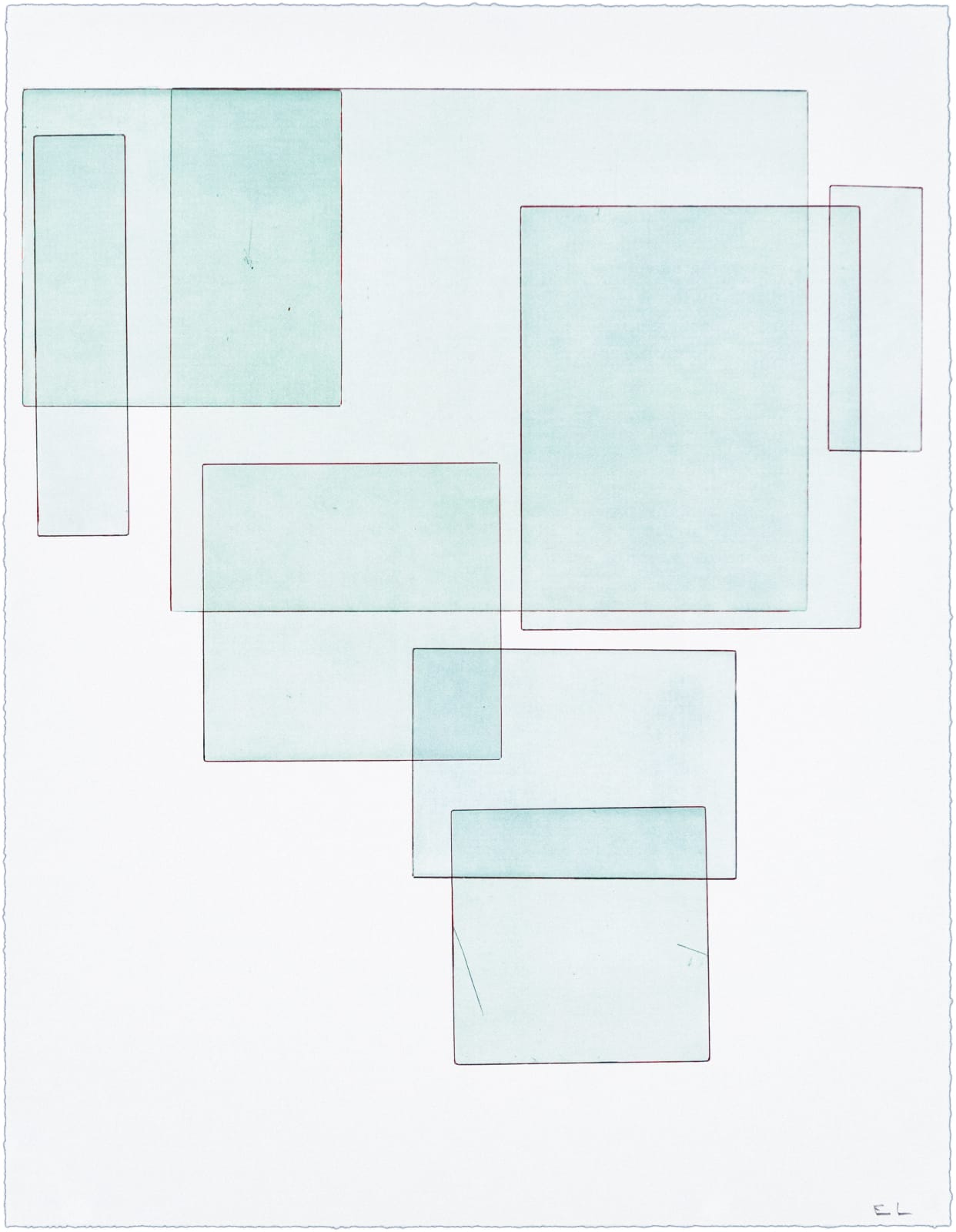 Emil Lukas Double Event Glass 1886 Mono Print