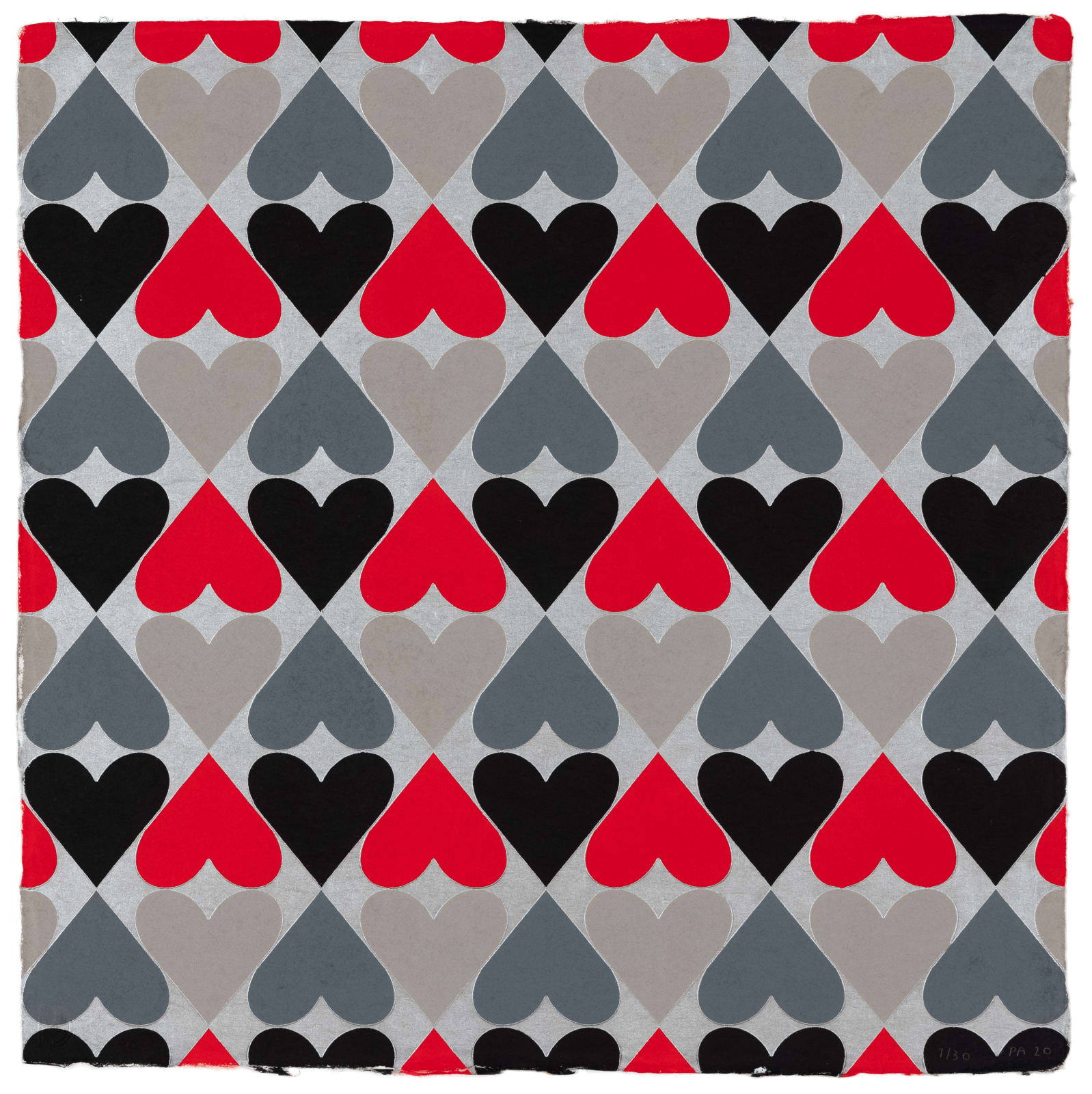 Polly Apfelbaum Heart & Soul Gray Print Edition