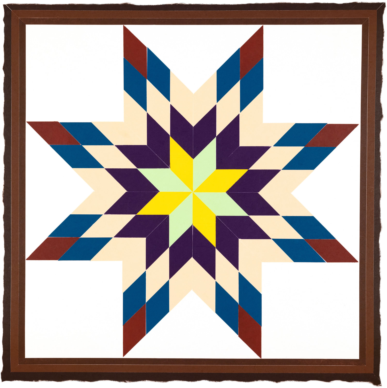 Polly Apfelbaum Durham Press Barn Star Woodblock Monoprint