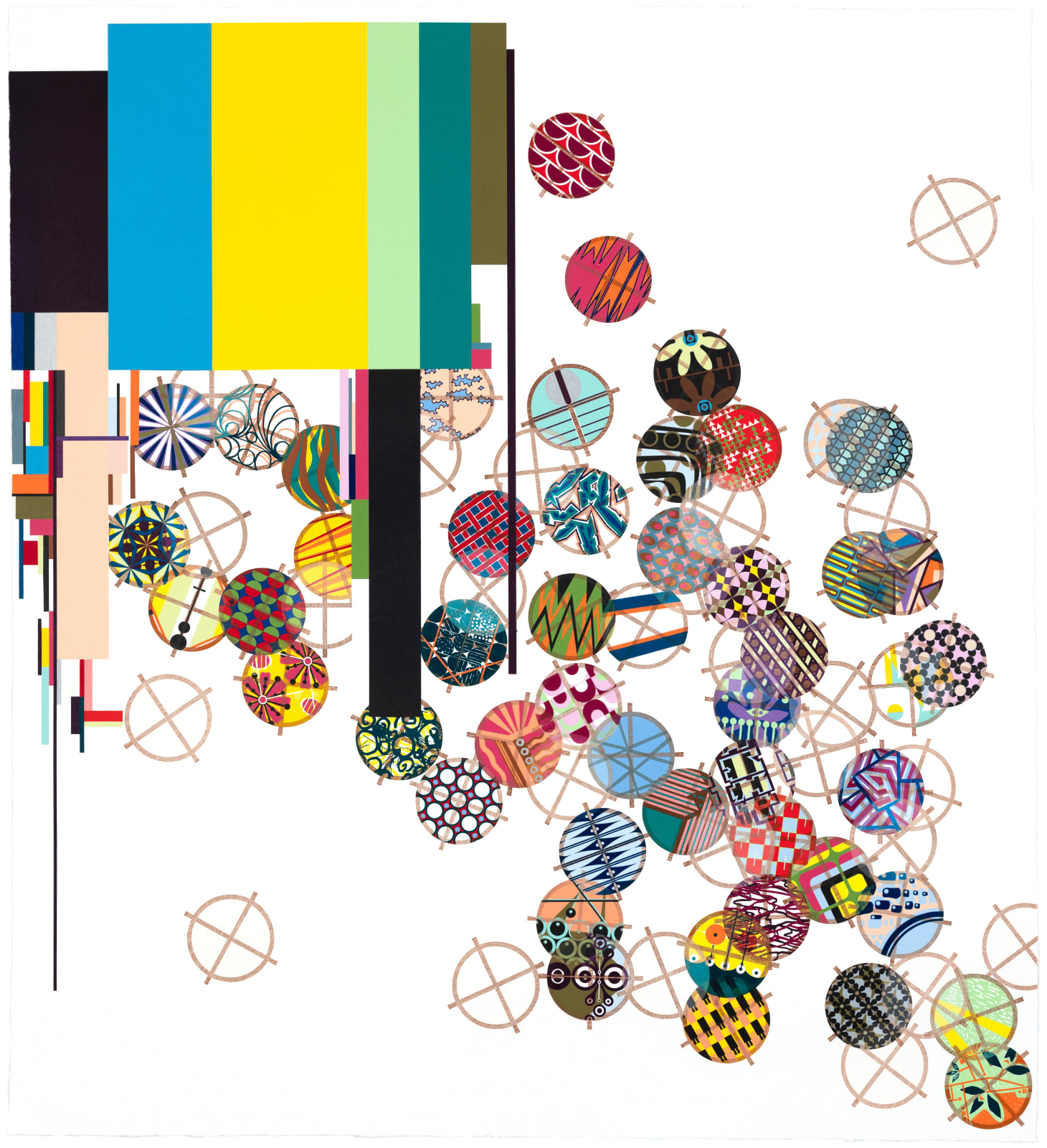 Jacob Hashimoto Durham Press The Inverted Lens Woodblock and Screenprint Kite edition