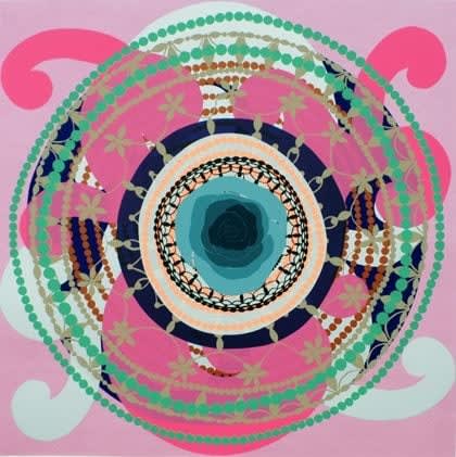 Beatriz Milhazes Rosa branca no centro (White Rose in Center) Print Edition