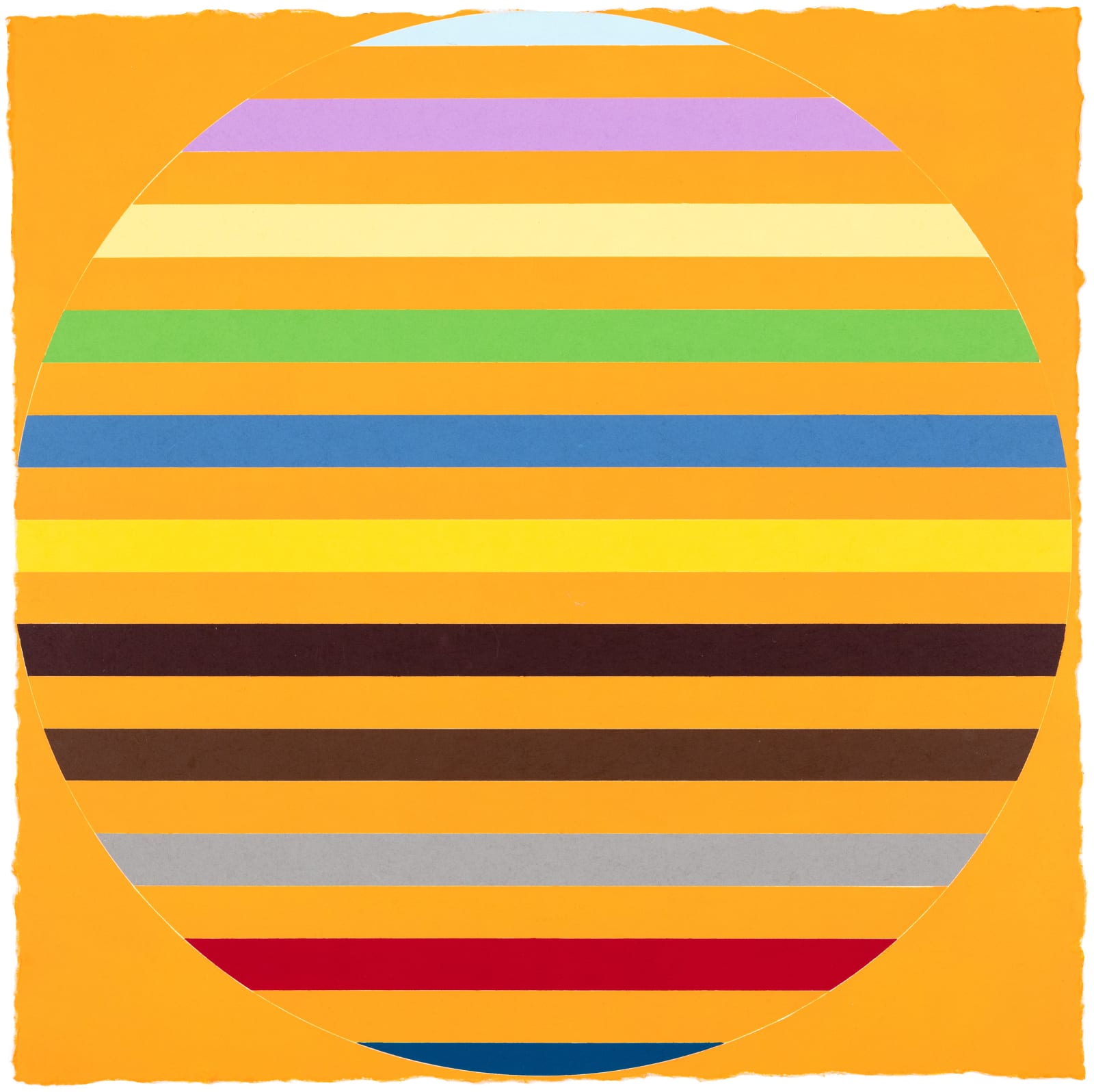 Polly Apfelbaum Durham Press Solar Eclipse Woodblock Monoprint Unique