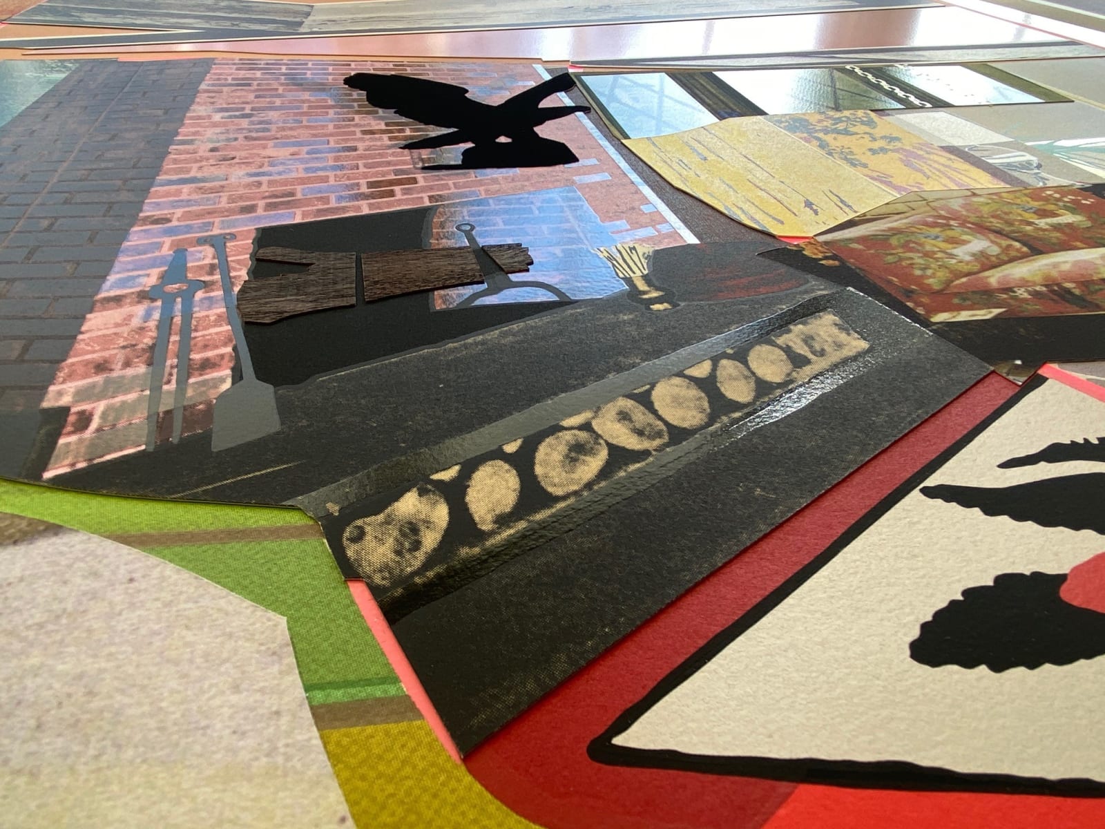 Mickalene Thomas Interior: Fireplace with Blackbird Print Edition