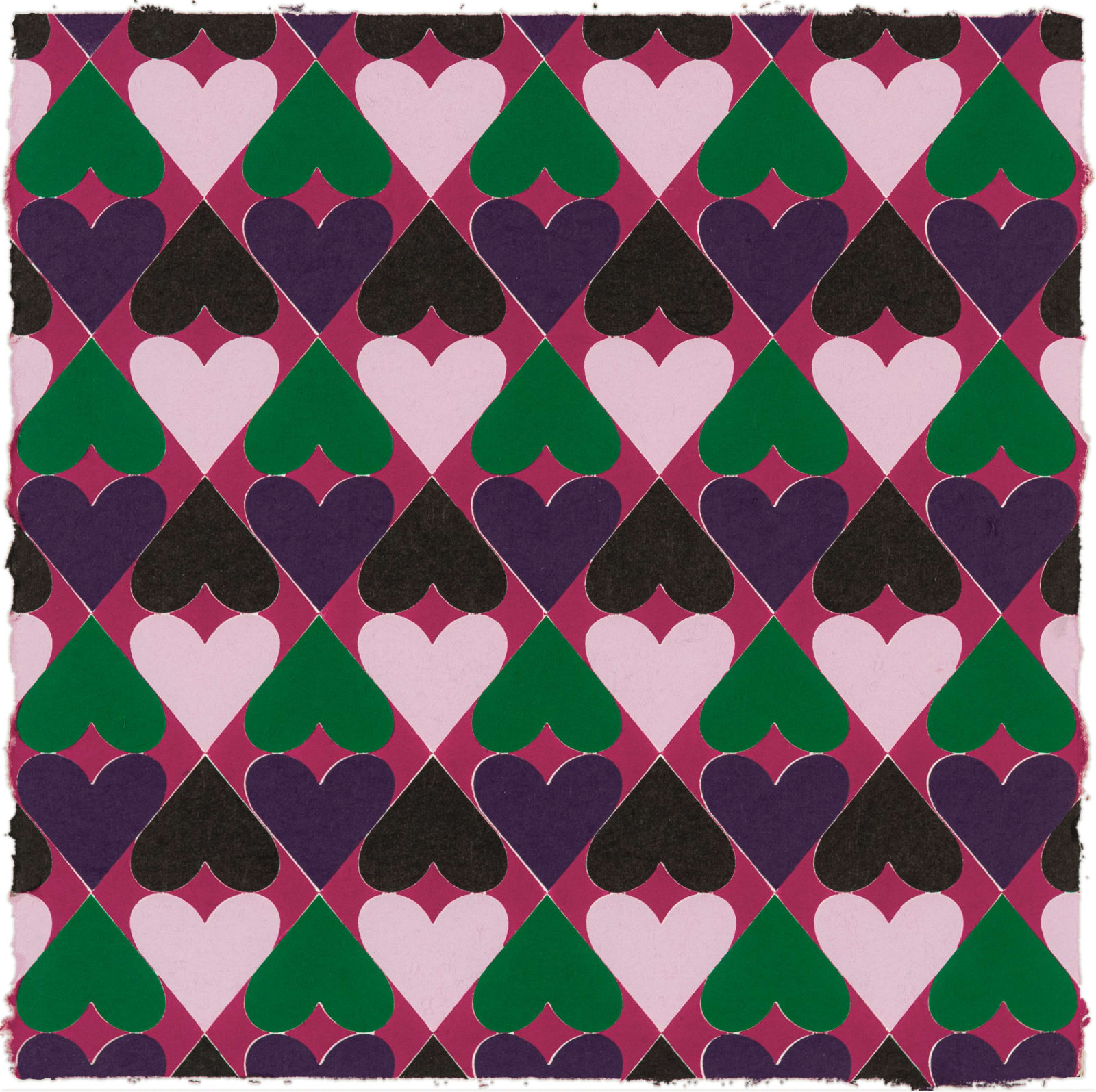 Polly Apfelbaum, There Are Many Hearts (14 x 14) 22, 2020