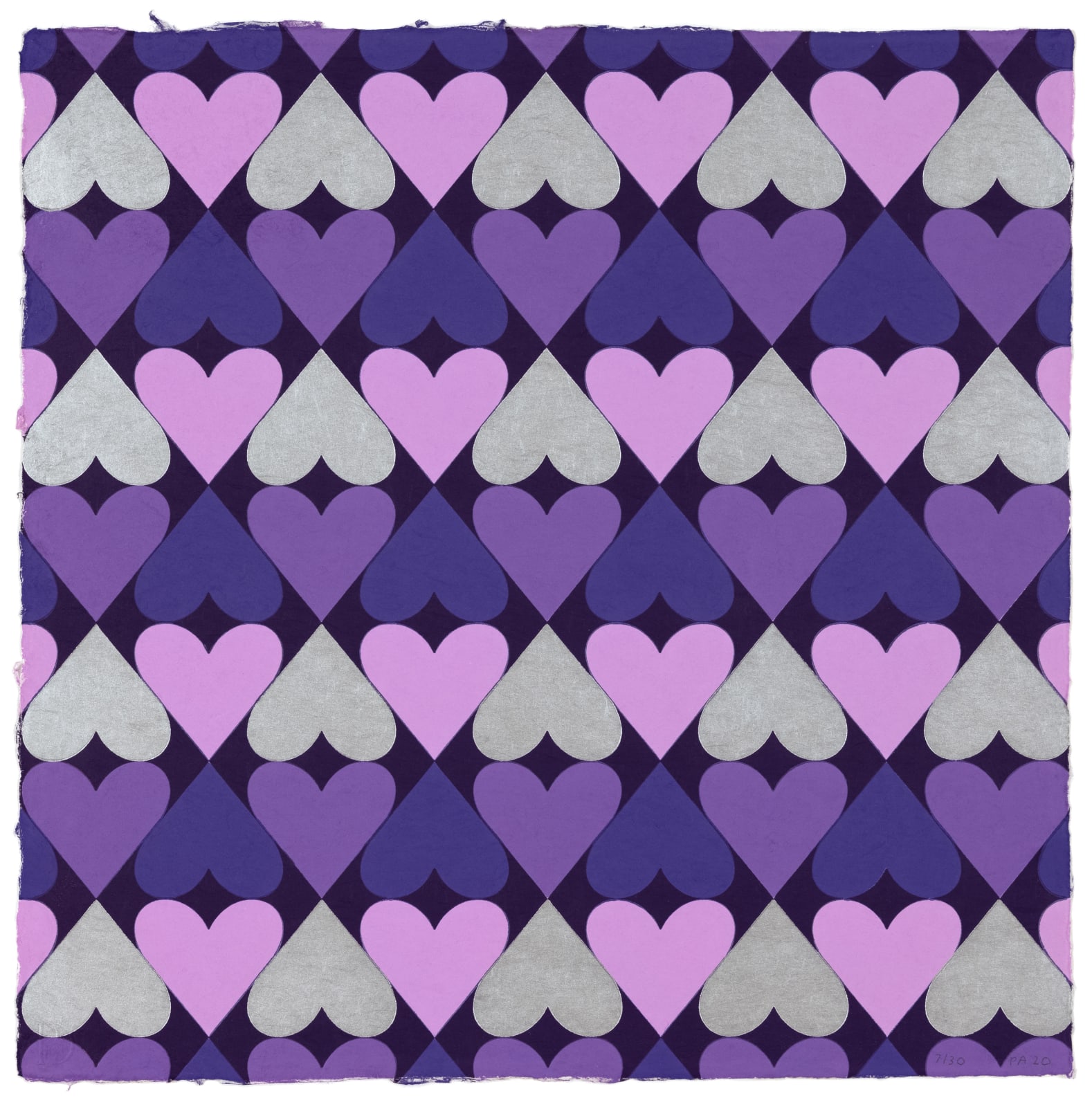 Polly Apfelbaum Heart & Soul Purple Print Edition