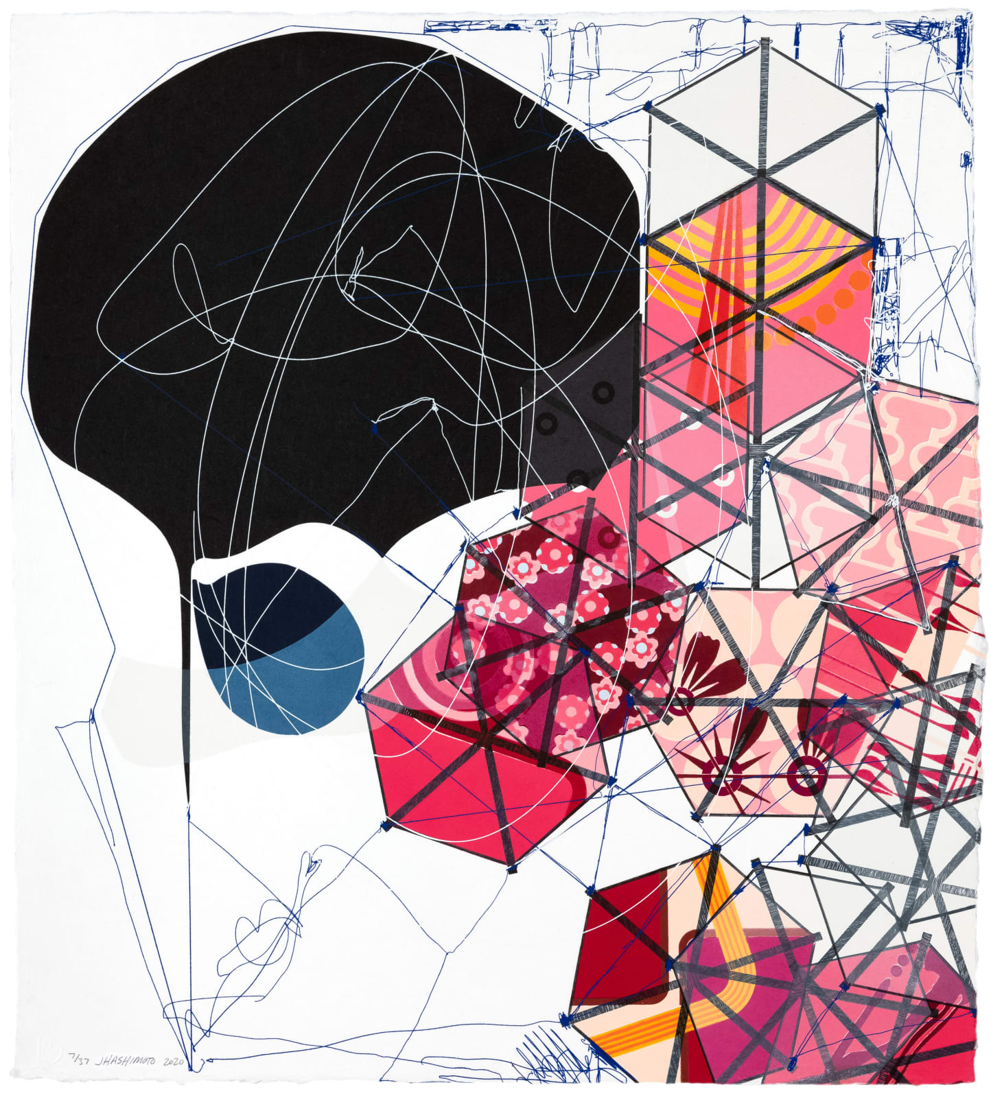 Jacob Hashimoto, The Necessary Invention of the Mind, VIII, 2020