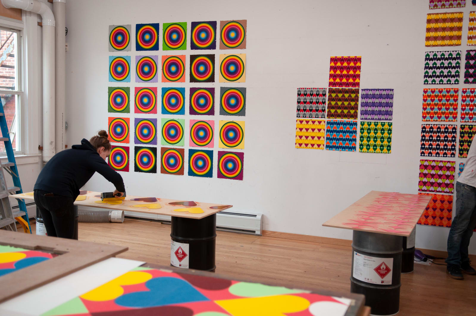 Polly Apfelbaum, Target Practice Monoprints, 2020