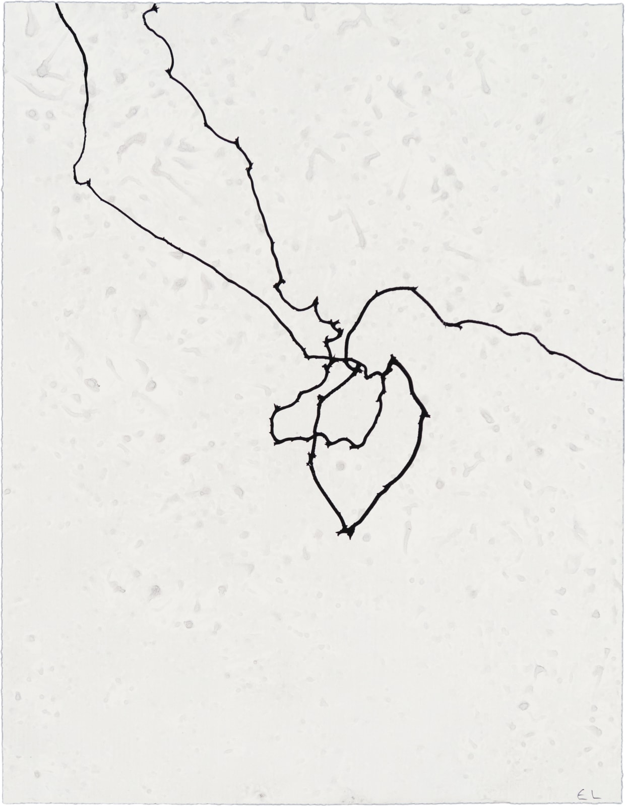 Emil Lukas Double Event Larva 1894 Mono Print