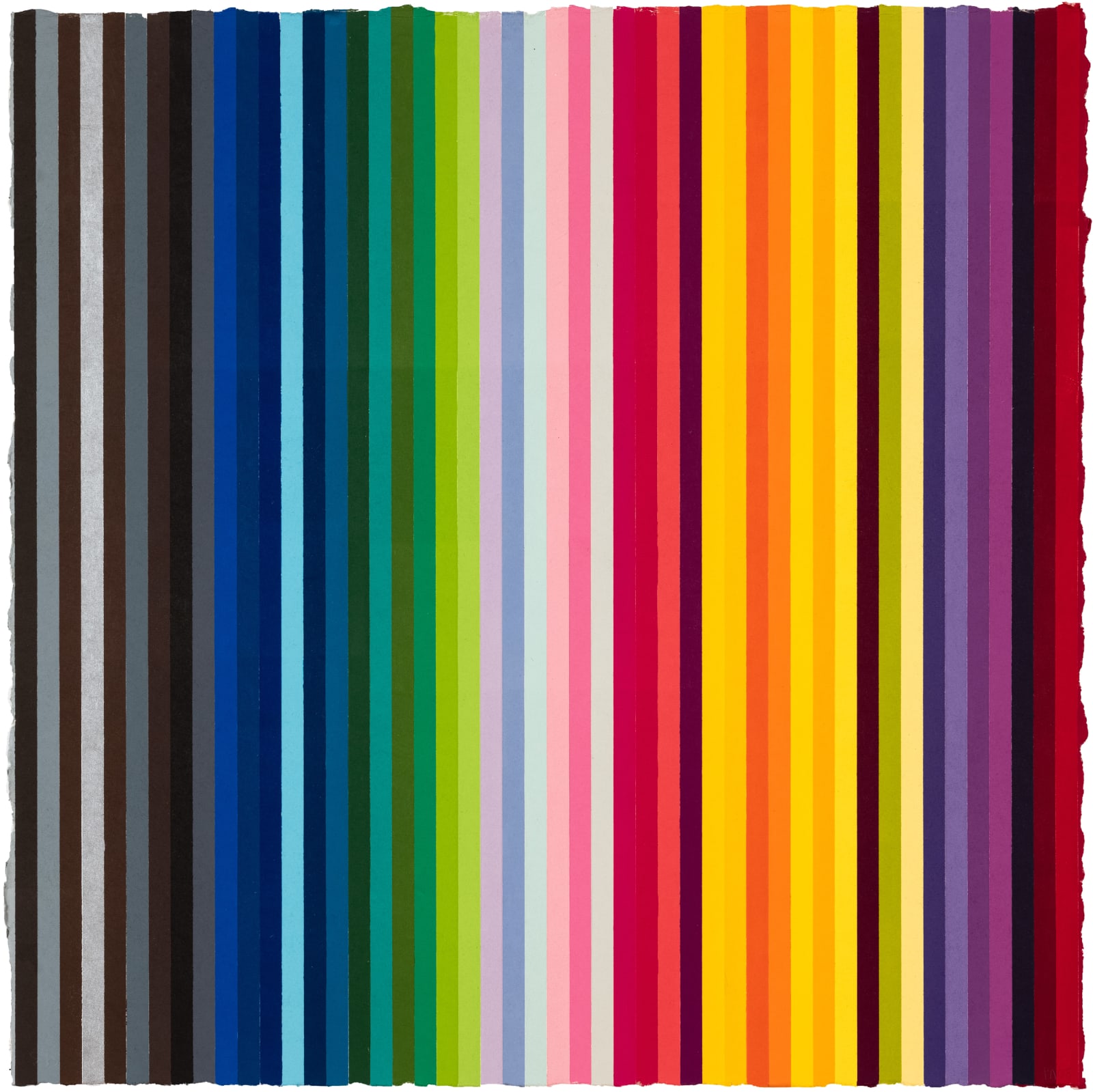 Polly Apfelbaum Durham Press Rainbow Woodblock Monoprint