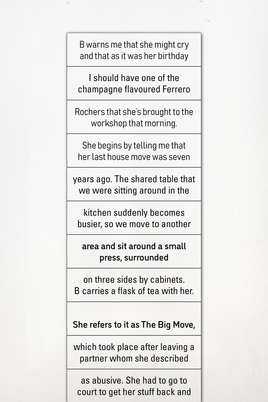 Alex Farrar, B warns me that she might cry and that as it was her birthday...*, 2025