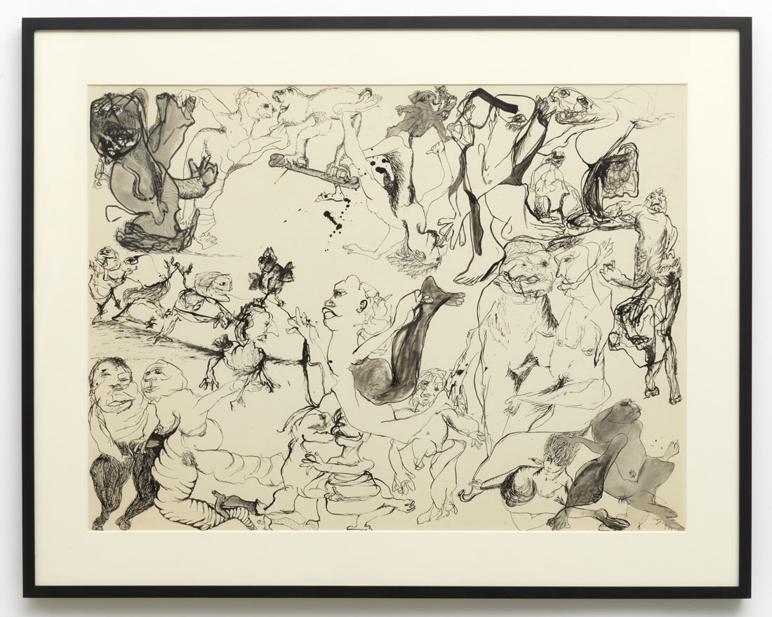 Jacqueline de Jong, Untitled (TV drawings series), 1972