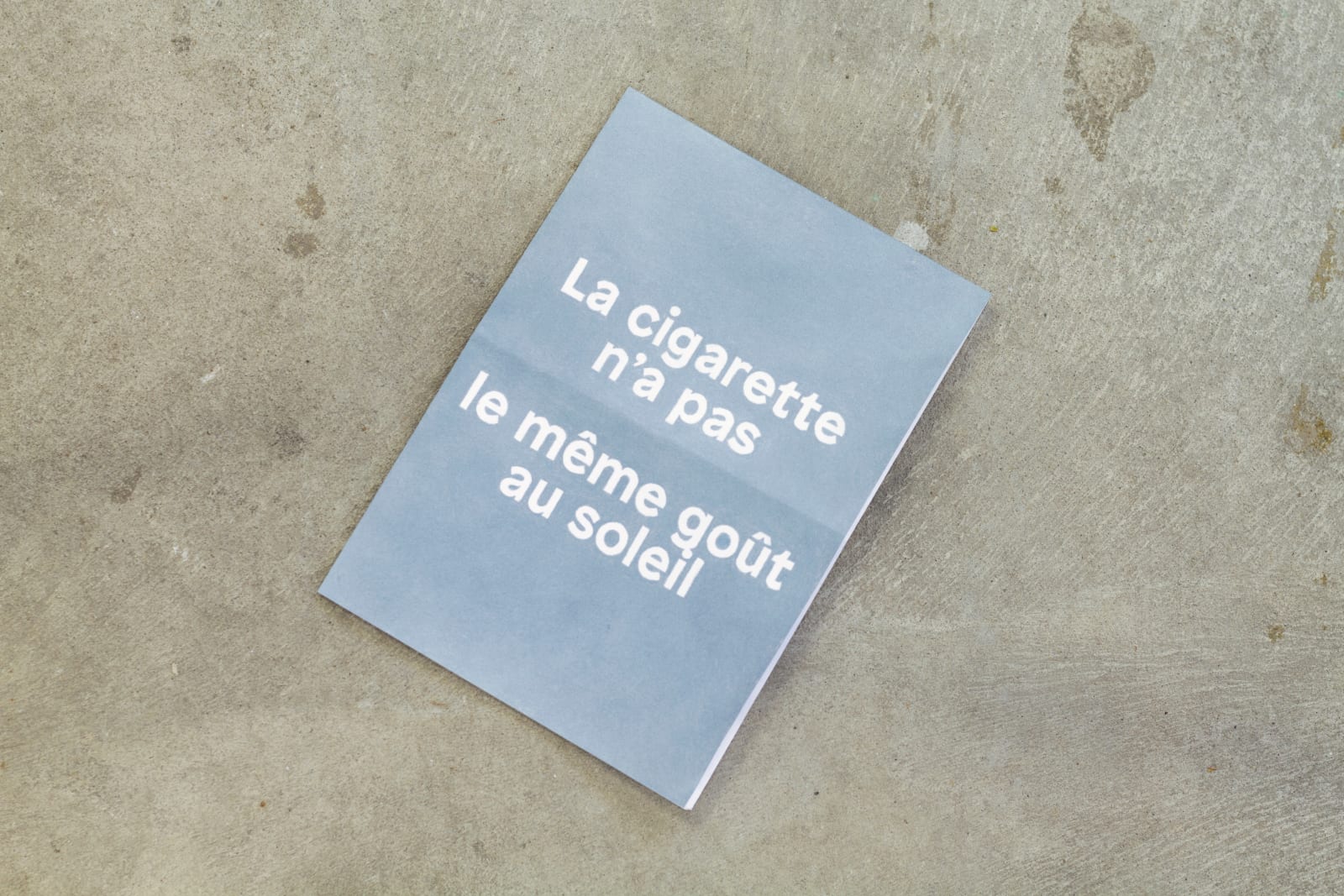 Alexandre Lavet, La cigarette n'a pas le même goût au soleil, 2016