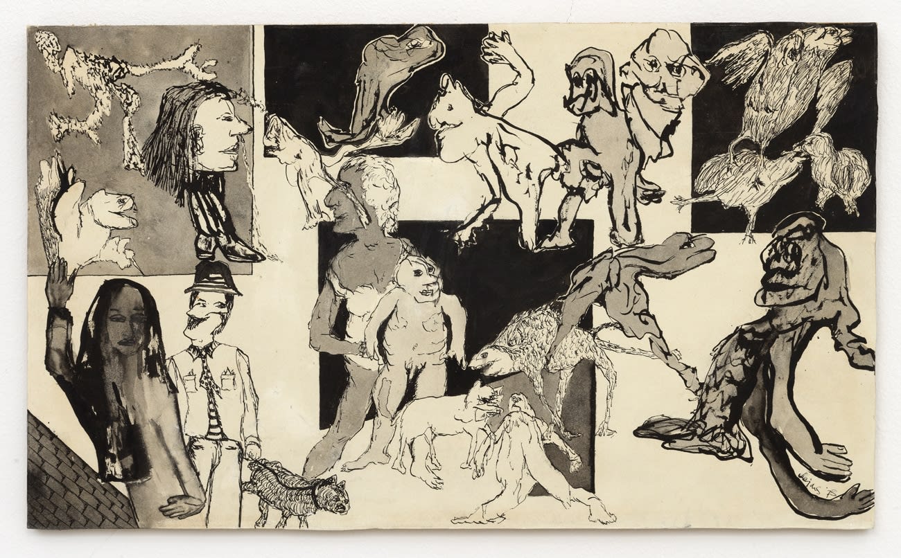 Jacqueline de Jong, Untitled (TV drawing), 1973